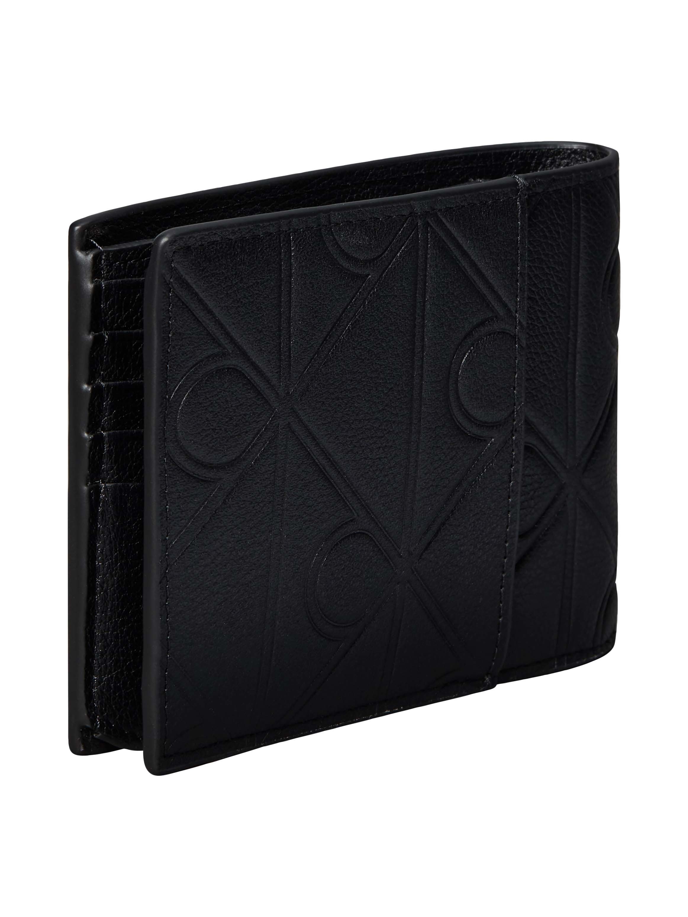 Calvin Klein Geldbörse XL EMBLEM AOP EMBOSS TRIFOLD, Geldbeutel, Portemonnaie, Money Pocket mit CK-Logo