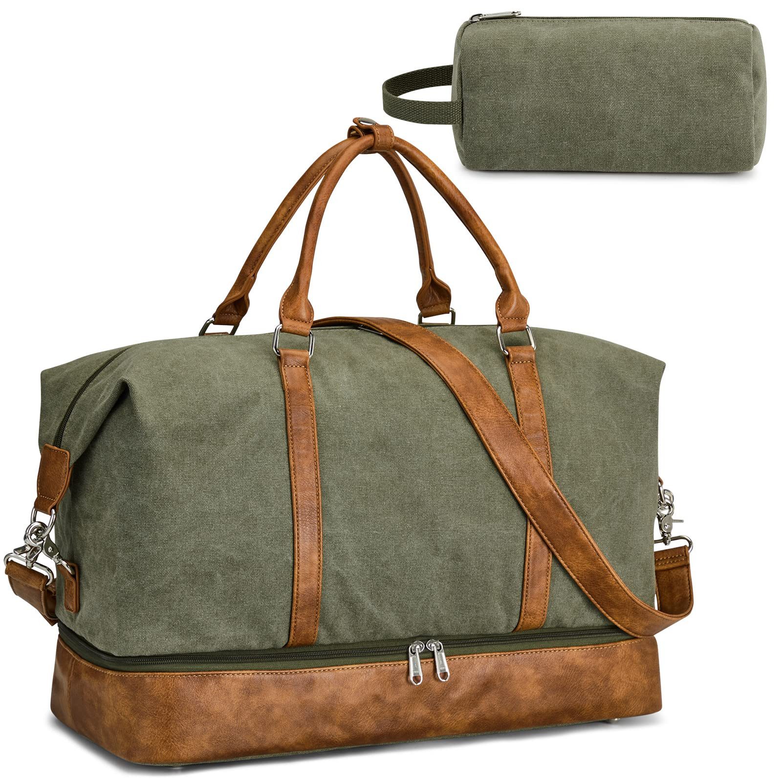 S-ZONE Reisetasche Weekender Reisetasche Tragetasche Freizeittasche Gymbag, Hängekoffer Reisetaschen mit Schuhfach für Damen und Herren