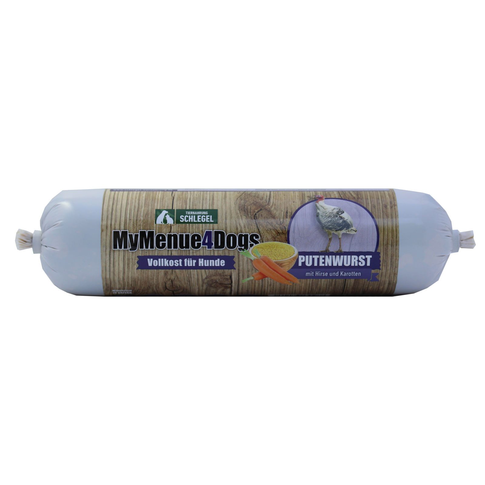 Tiernahrung Schlegel MyMenue4Dogs Hundefutter Putenwurst, Nassfutter für: Hunde