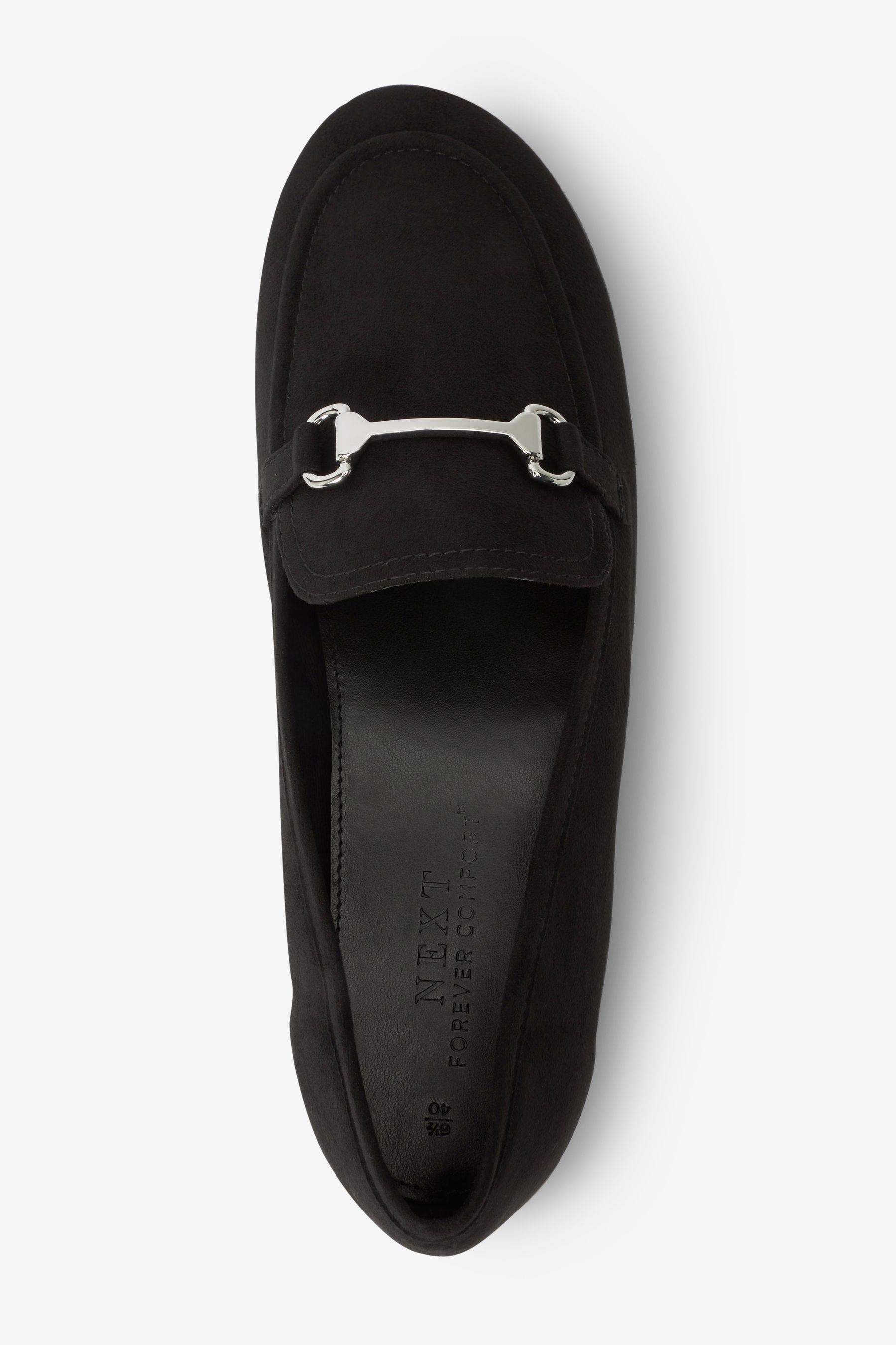 Sohle mit (1-tlg) Black Loafer + dünner Metall Microfibre Next Comfort Forever Slipper