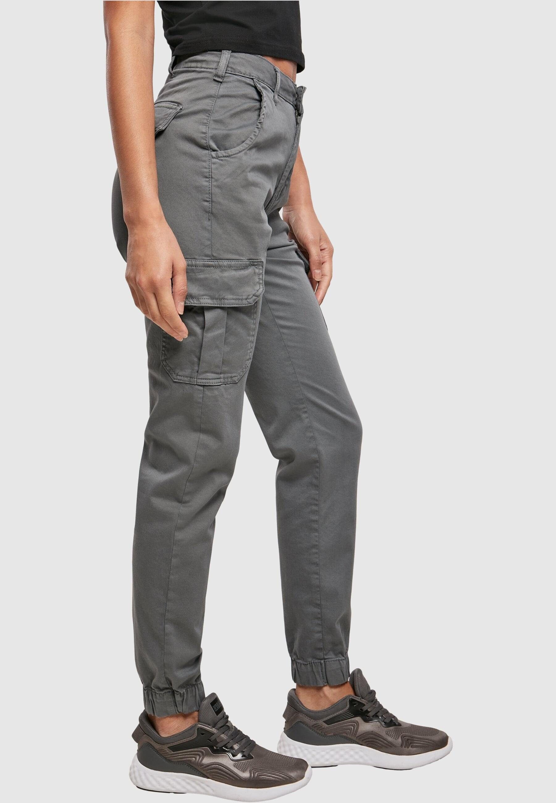 URBAN CLASSICS Cargohose Waist (1-tlg) Damen Cargo Ladies lightshadow Pants High