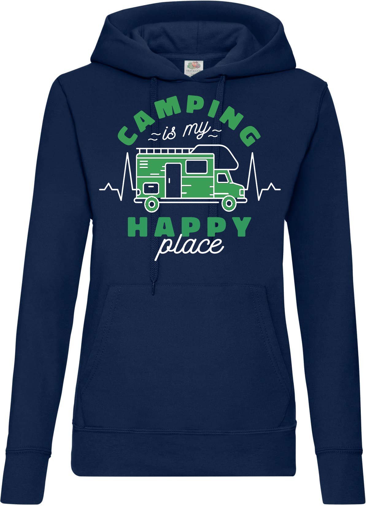 Kapuzenpullover Camping is my Happy Place Damen Hoodie Pullover