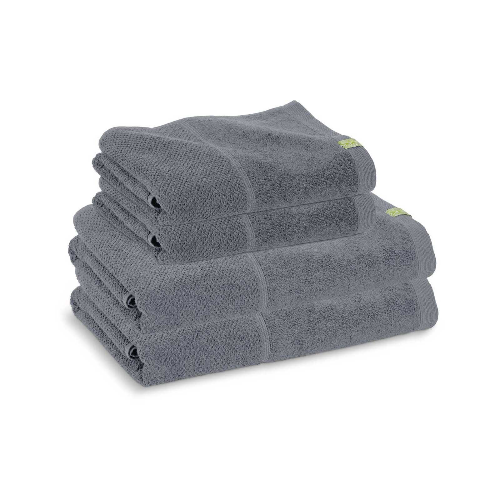 Kushel Handtücher The Daily Set, trocknet schnell, bleibt weich, umweltfreundlich, fair hergestellt Foggy Grey