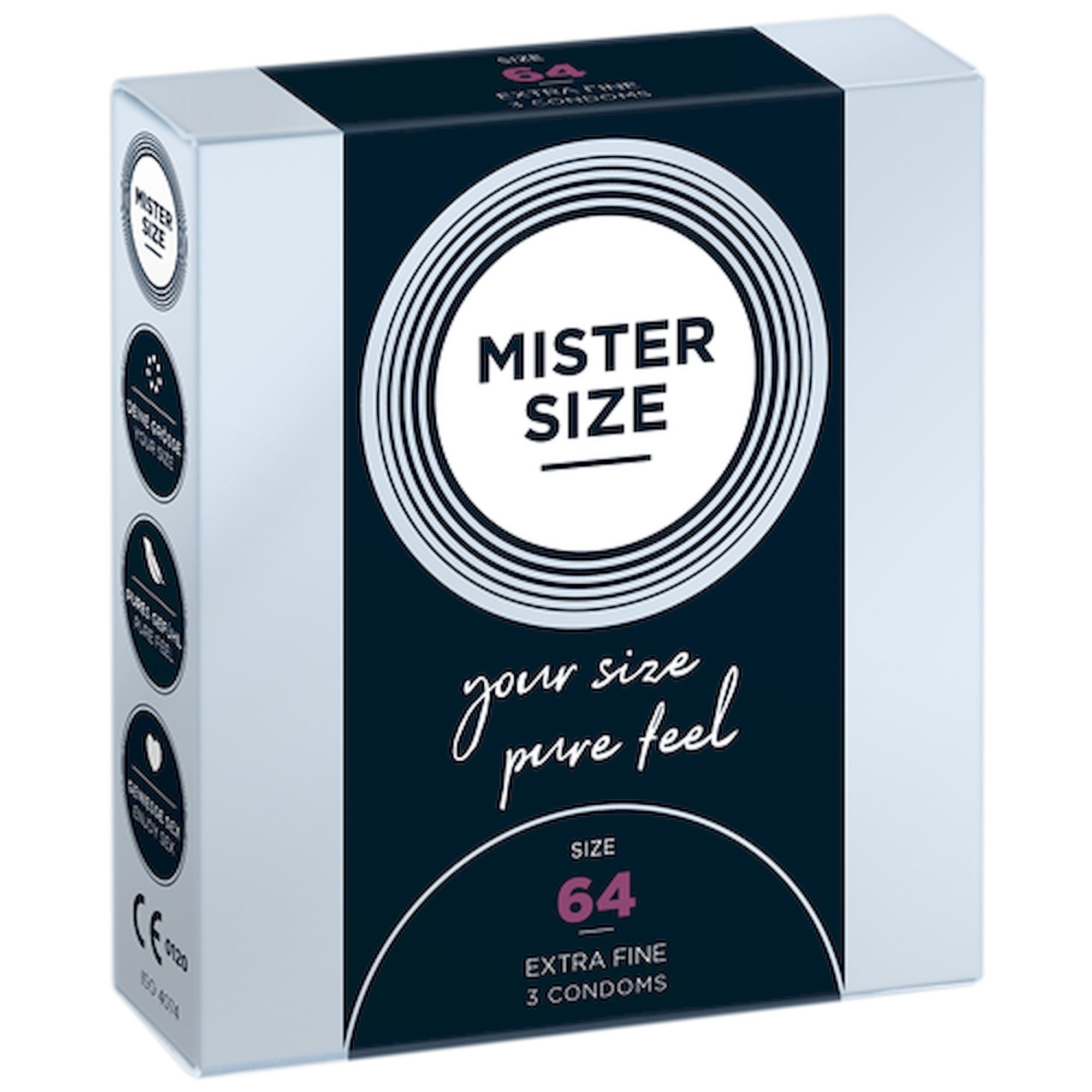 MISTER SIZE Kondome Mister Size Single: 64 (robust & komfortabel), 3 Kondome