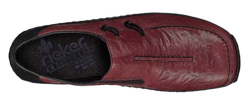 Rieker Slipper Freizeitschuh, Komfortschuh mit strukturiertem Obermaterial