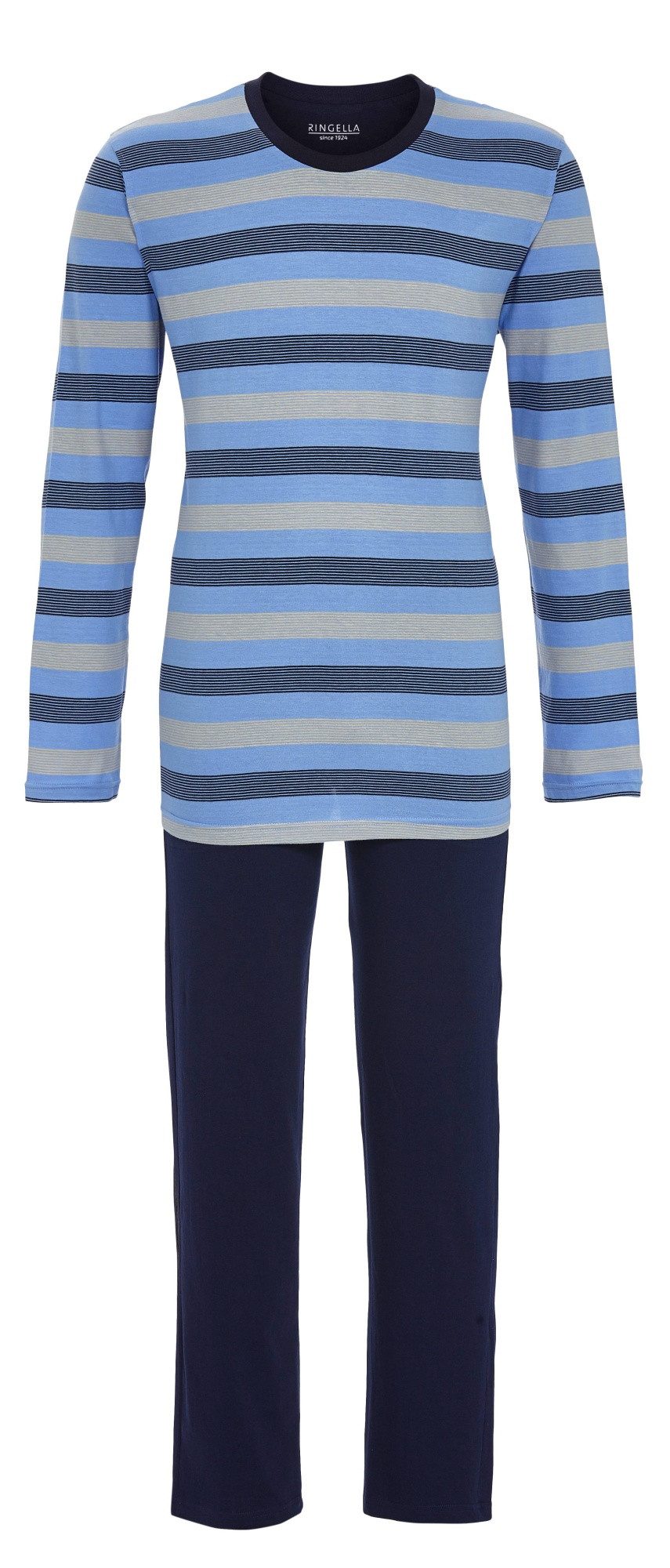 Ringella Pyjama im Ringeldessin und lange Hose mit Seitentaschen (2 tlg)