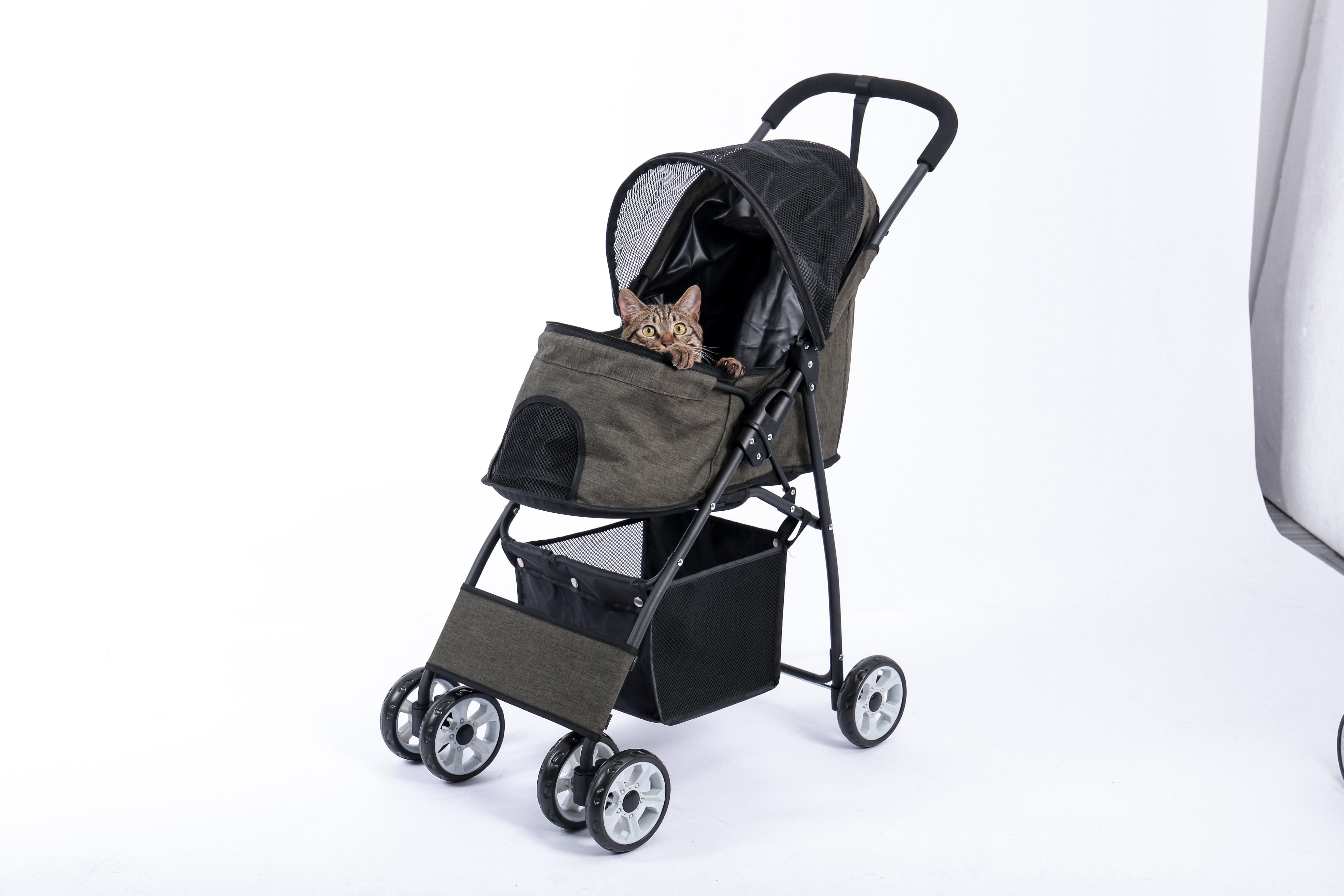 Purpurra Hundebuggy Haustierwagen Haustierbuggy mit Sicherheitsgurt für 1 oder 2 Hunde, (1-tlg)