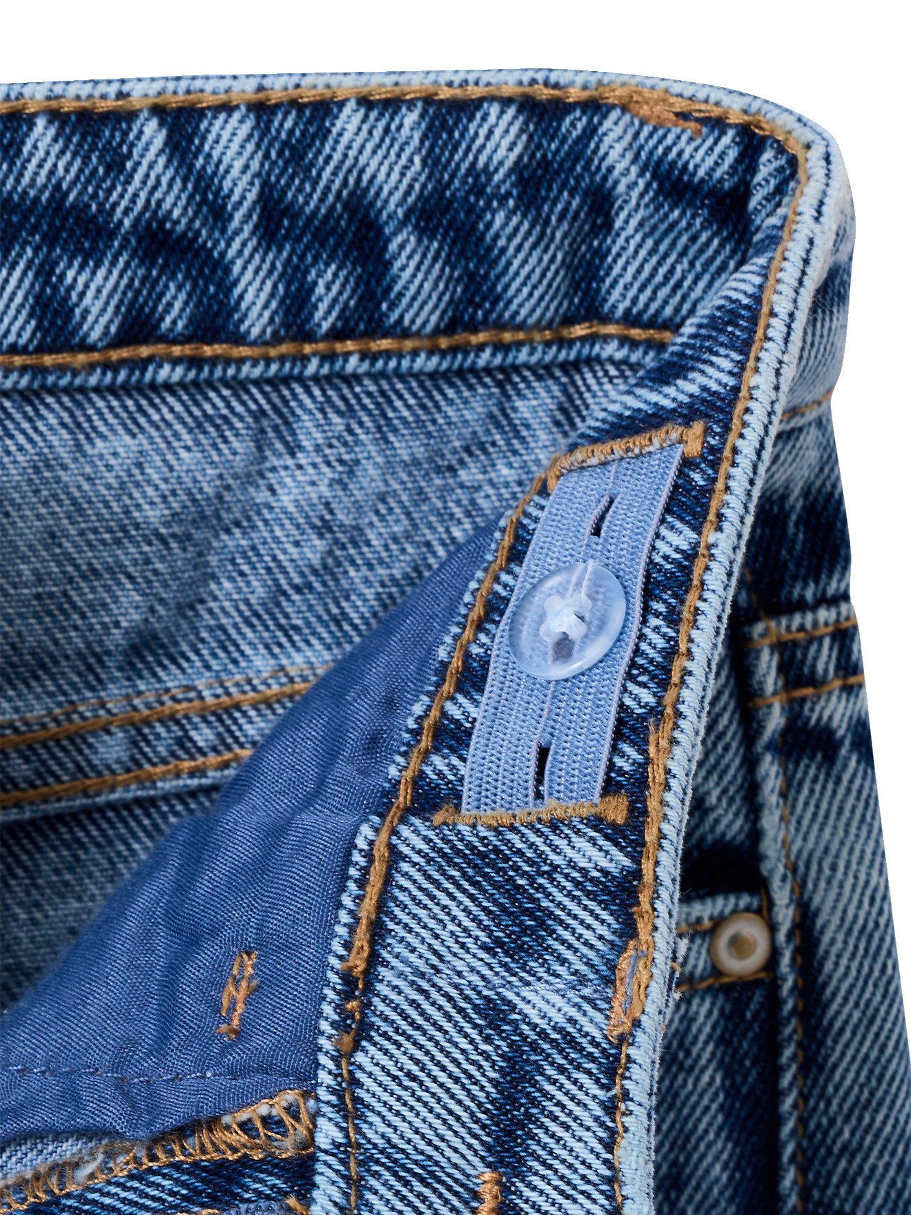 vertbaudet Mom-Jeans Mädchen Mom-Jeans mit Blumenstickerei mit Blumenstickerei – Bild 5 von 5