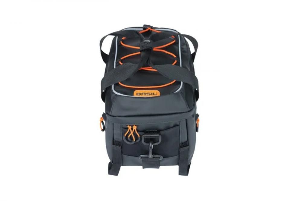 Basil Fahrradtasche Basil Gepäckträgertasche Miles Tarpaulin schwarz-orange  Wasserdichte