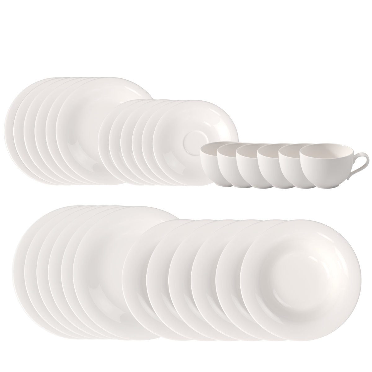like. by Villeroy & Boch Kombiservice Essential, 6 Personen, Porzellan, 30-tlg.