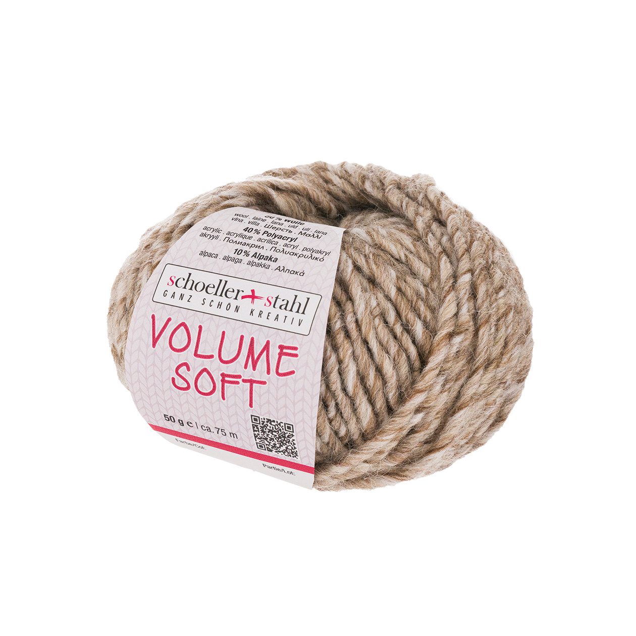 Schoeller + Stahl Volume Soft Häkelwolle, 75 m, harmonischer Ton-in-Ton-Farbverlauf