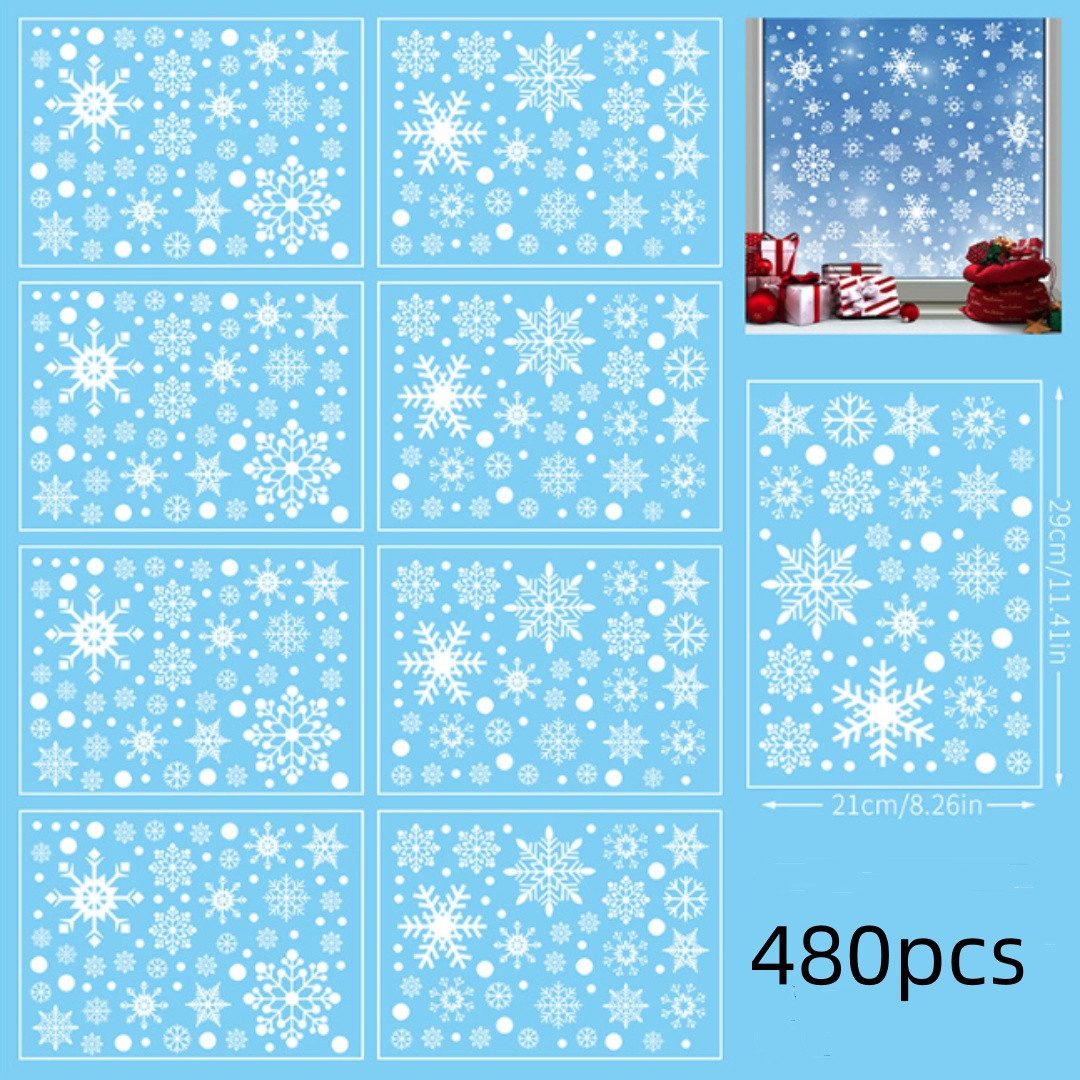 Coonoor Fenstersticker Fensteraufkleber Weihnachten Schneeflocken Weihnacht günstig online kaufen