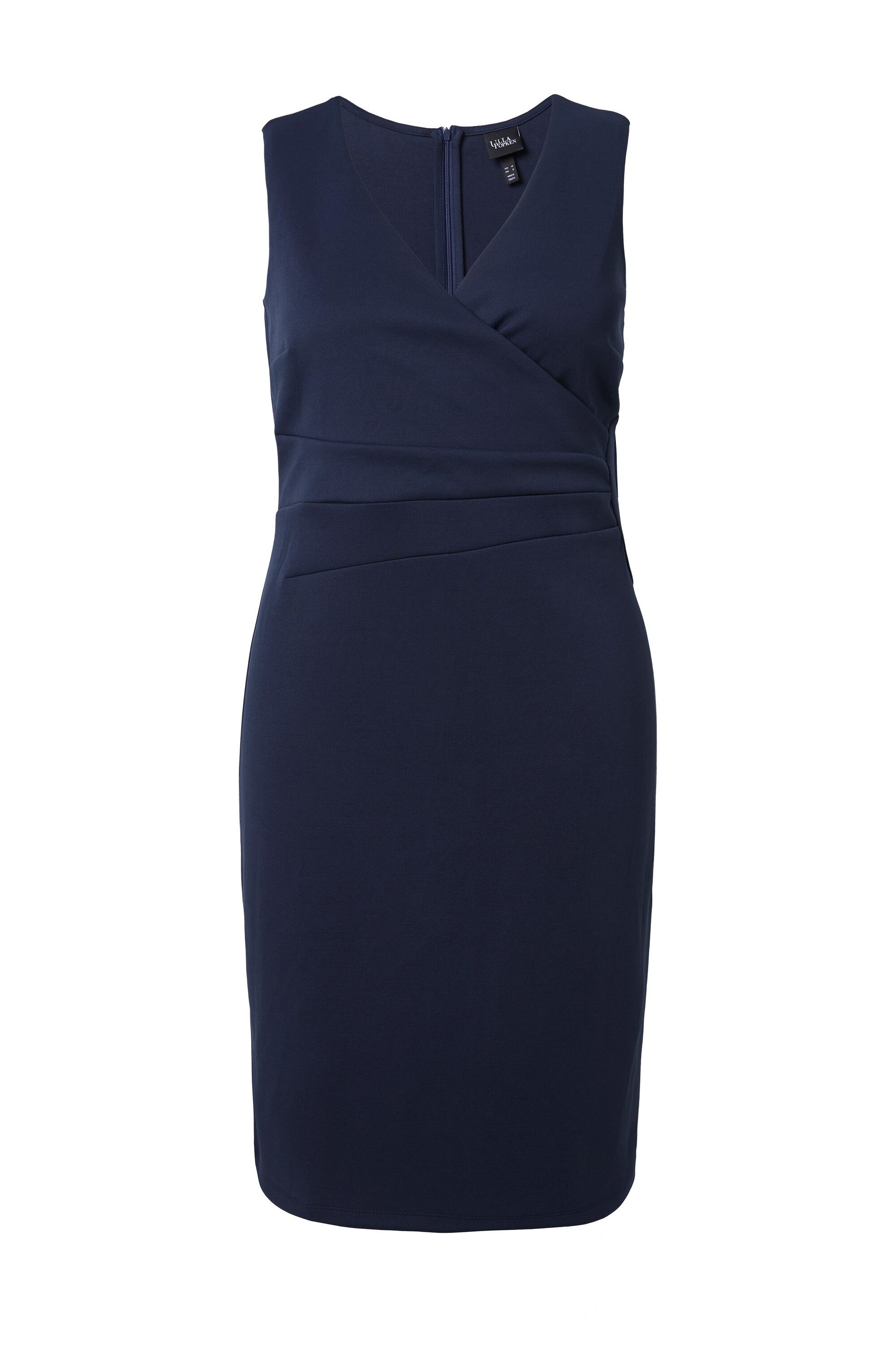 Ulla Popken Cocktailkleid Scubakleid ärmellos Drapierung günstig online kaufen