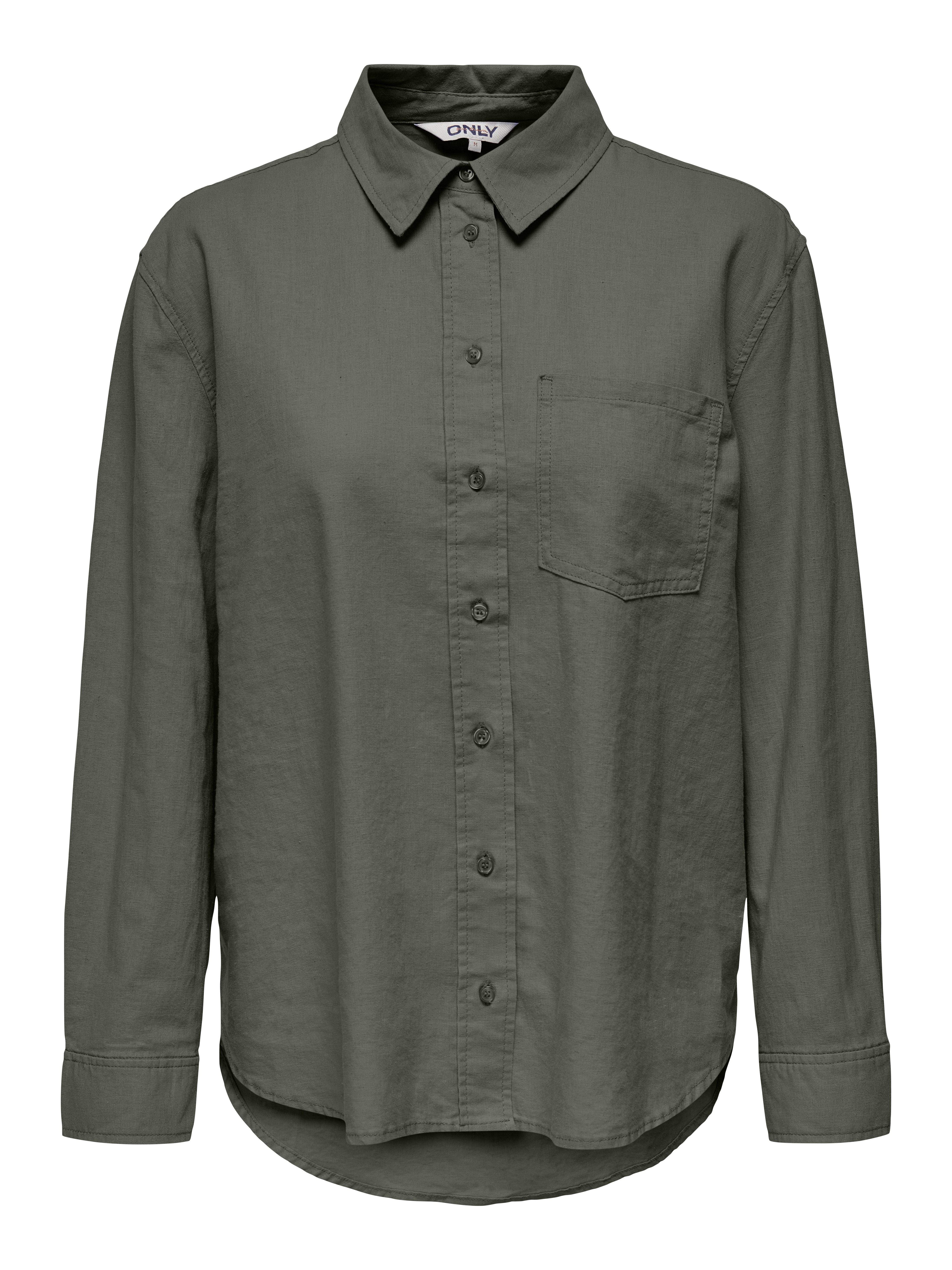 ONLY Longbluse ONLTOKYO L/S LINEN BLEND SHIRT mit Leinen günstig online kaufen