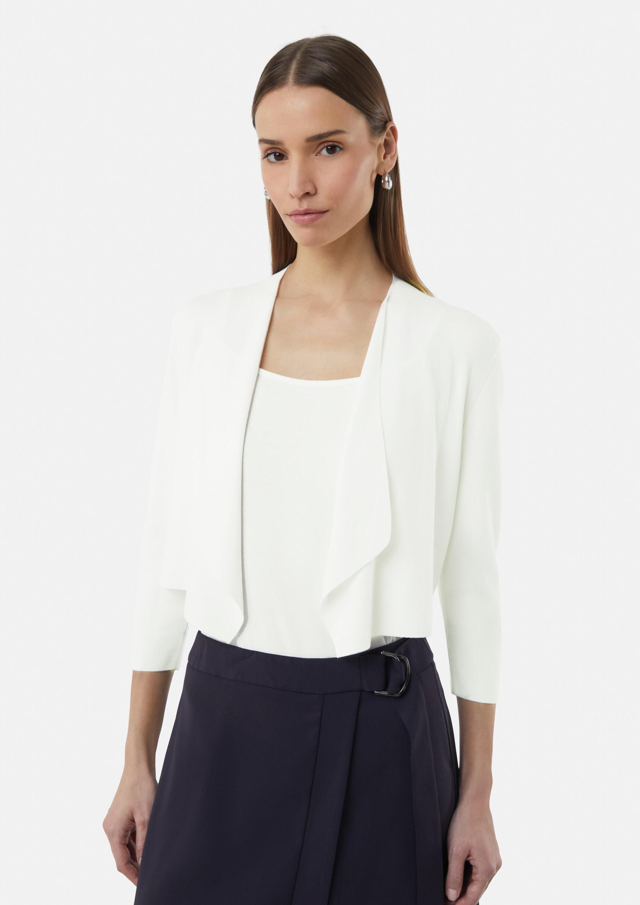 comma Cardigan Strickjacke Feinstrickcardigan mit Ajour-Detail günstig online kaufen