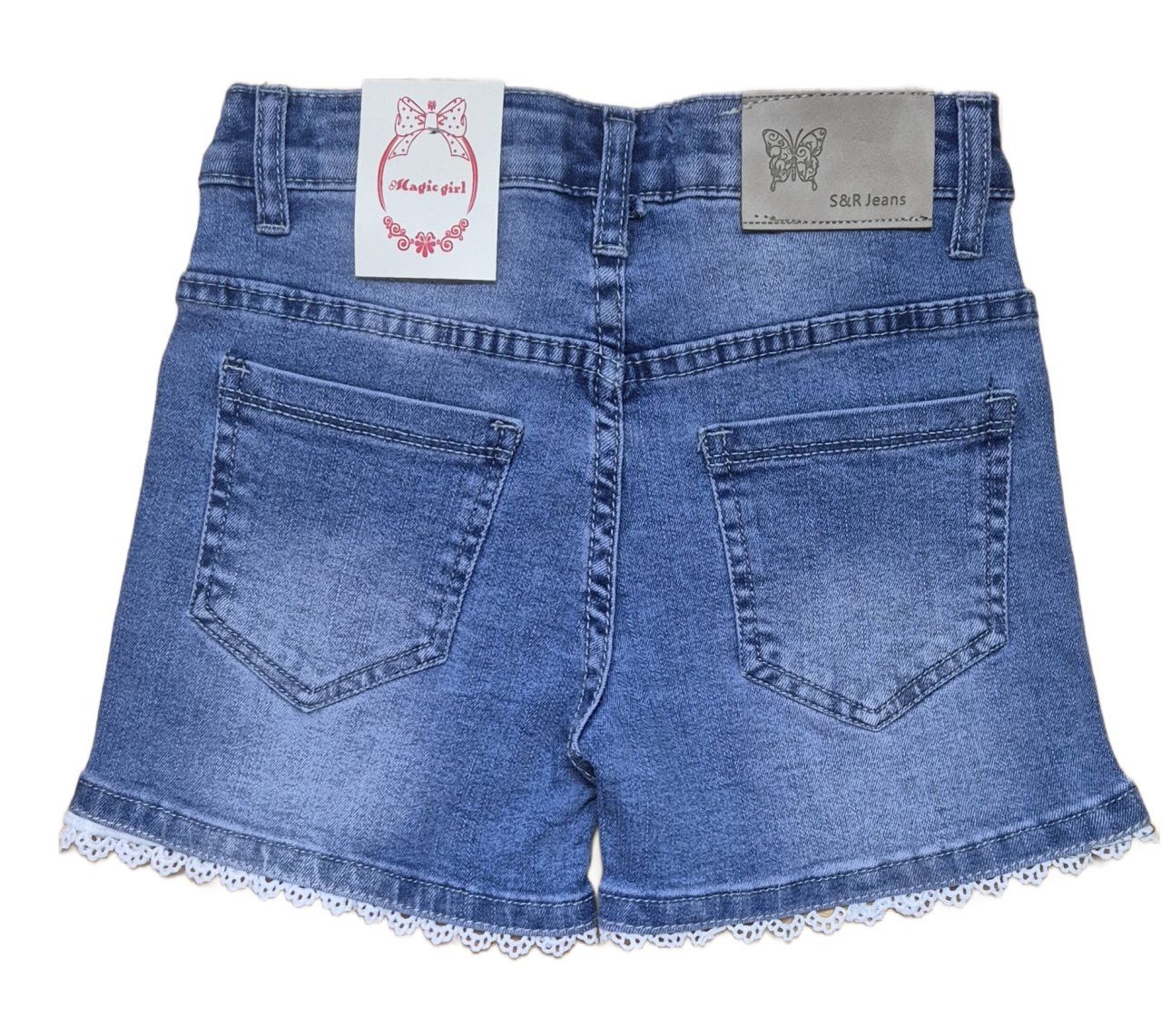 Girls Fashion Jeansshorts Shorts Stretch Jeans Hose Kinder Sommerhose M522e