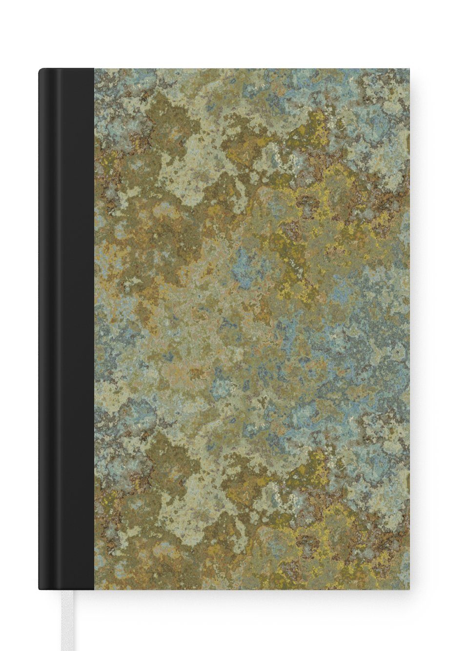 MuchoWow Notizbuch Muster - Abstrakt - Farbe - Gold, Journal, Merkzettel, Tagebuch, Notizheft, A5, 98 Seiten, Haushaltsbuch