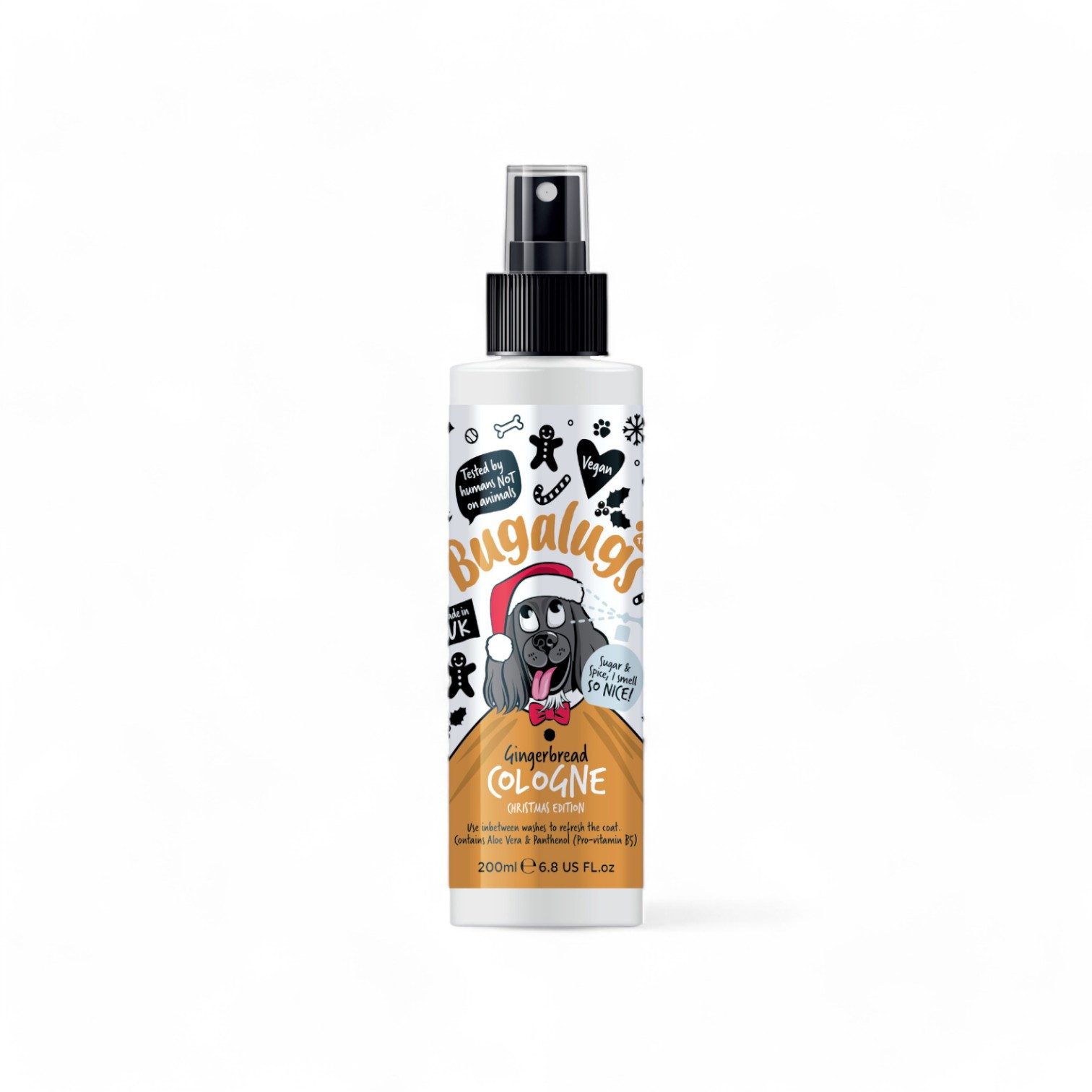 Bugalugs Fellpflege Bugalugs Hunde Parfüm-Deo Christmas Edition 200ml, 200 ml, (1-St), Hundeparfüm, Lake District Wasser, langanhaltender Duft