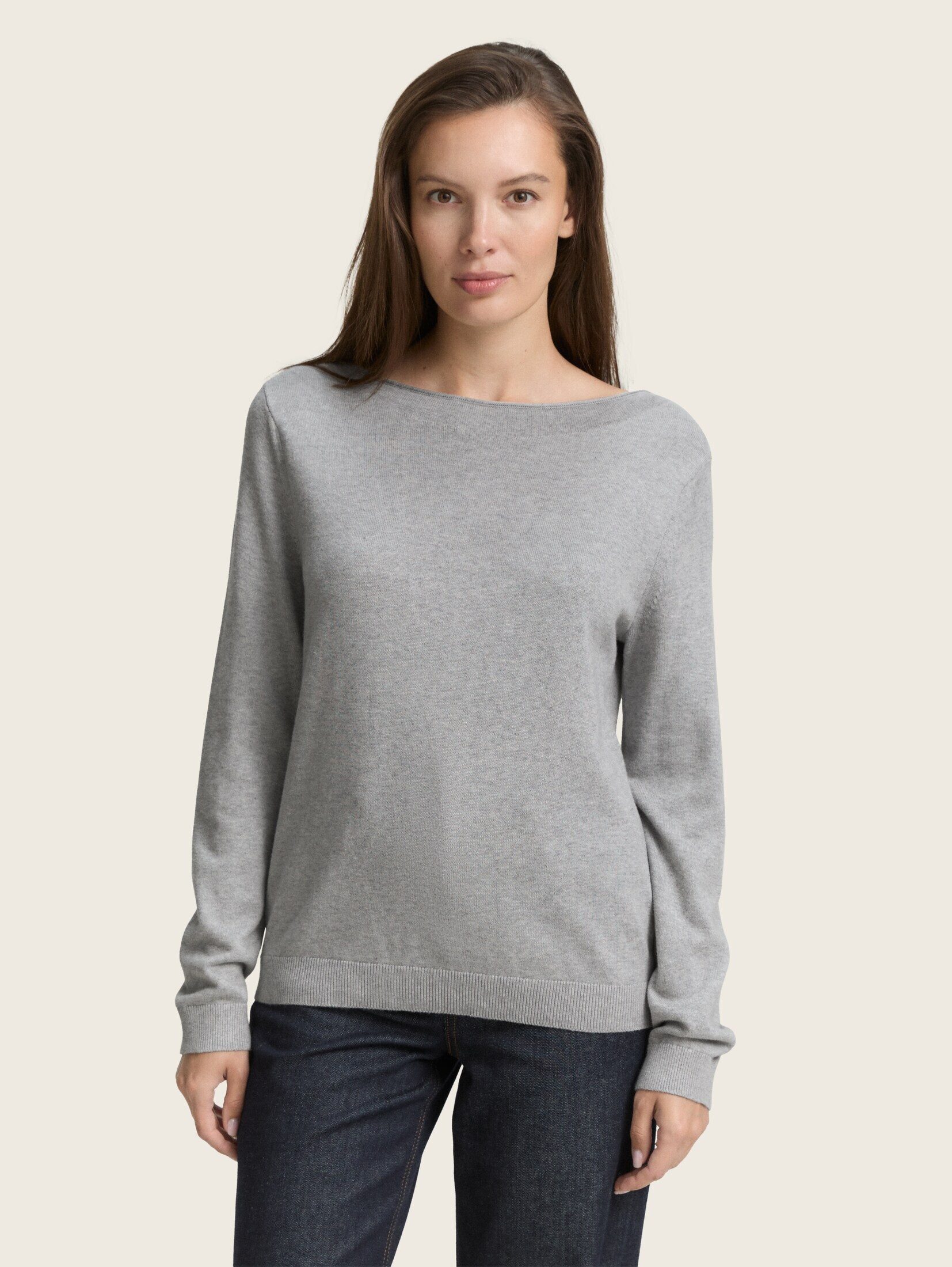 TOM TAILOR Strickpullover Strickpullover mit U-Boot-Ausschnitt günstig online kaufen