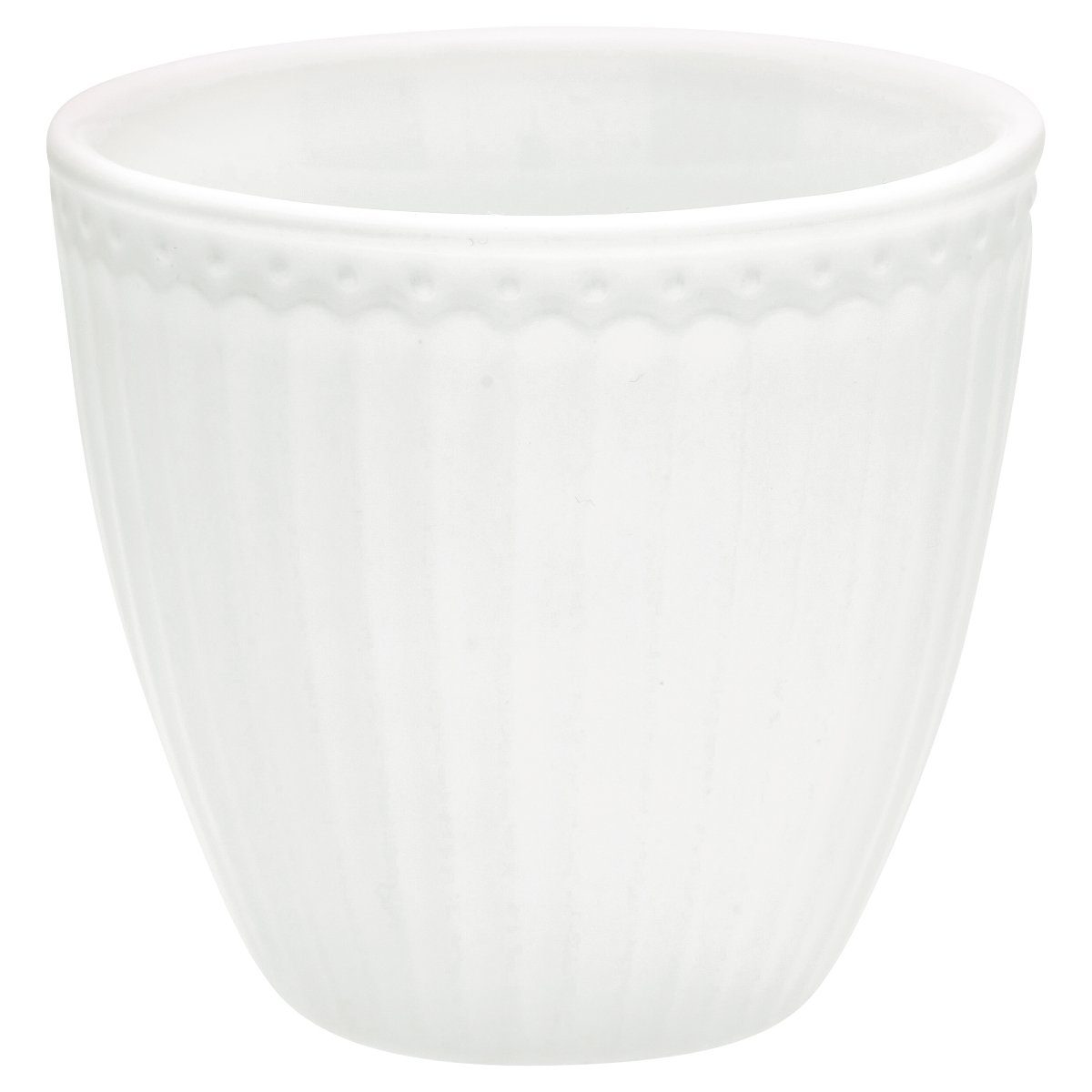 Greengate Becher Alice Latte Cup white 9 cm, Porzellan