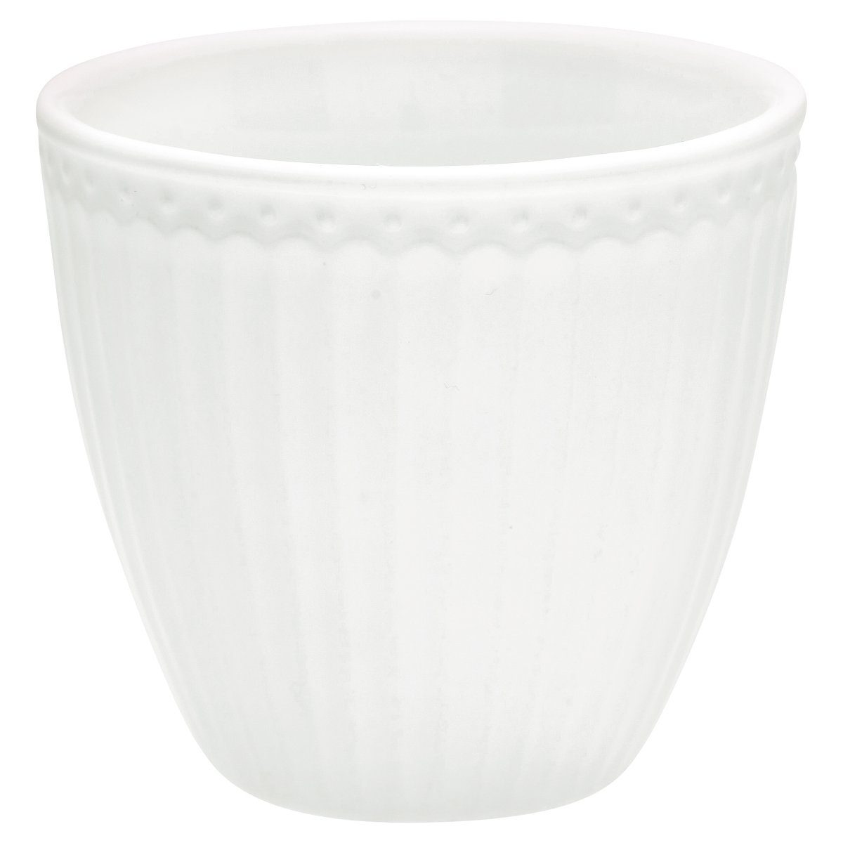 Greengate Becher Alice Latte Cup white 9 cm, Steingut