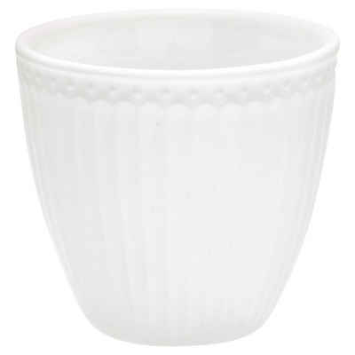 Greengate Becher Alice Latte Cup white 9 cm, Porzellan