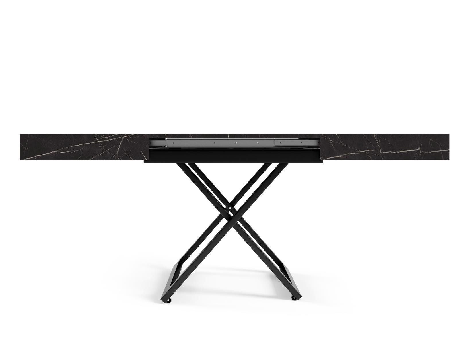 Compleo Couchtisch ausziehbar und höhenverstellbar, Modern Design, 120/200 x 80 x 27-80cm – Bild 5 von 5