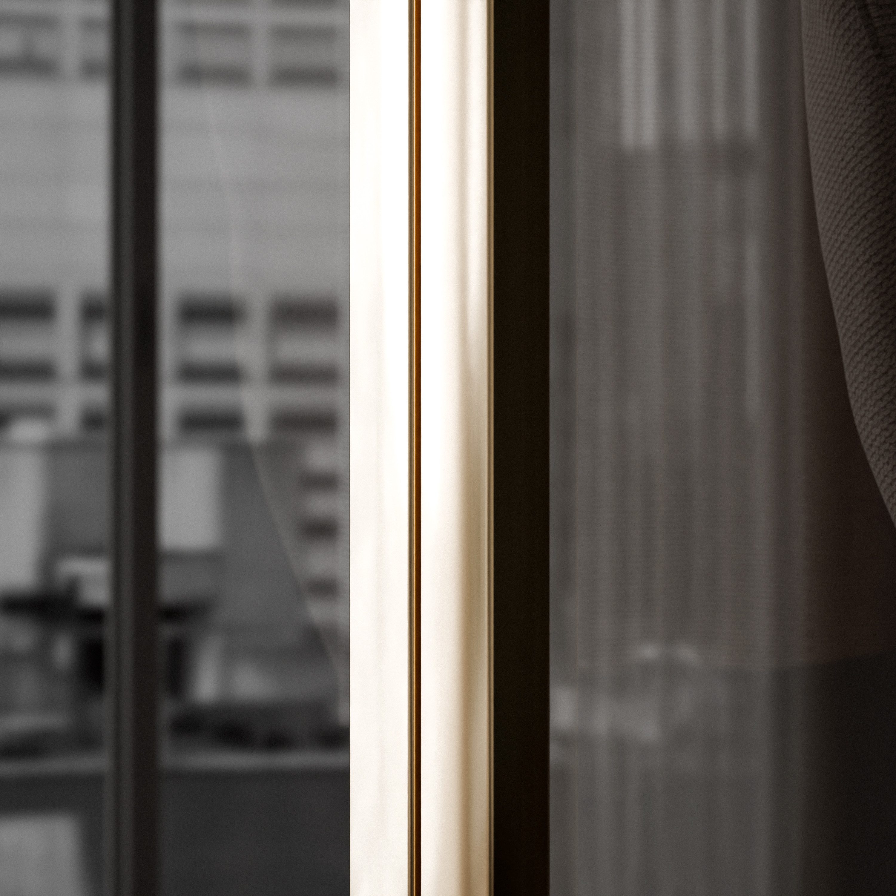 Lookway Kleiderschrank Viertüriger ATRIUM GOLD GLOSS mit Glasfront (mit Schubladen) 200x210x57 cm – Bild 4 von 5