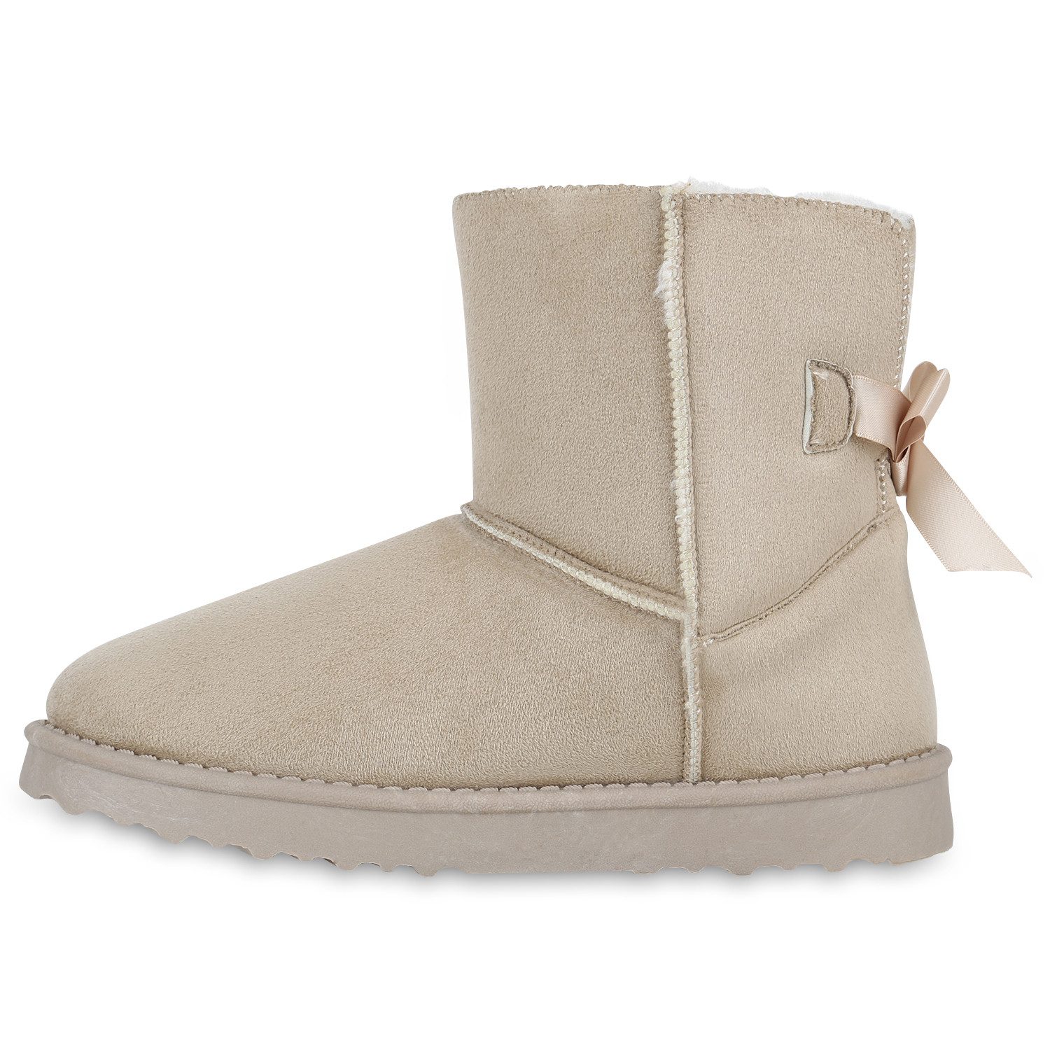 VAN HILL 824965 Schlupfboots Schlupfstiefel Damen Zierperlen Stiefel Stiefeletten Warm Gefüttert
