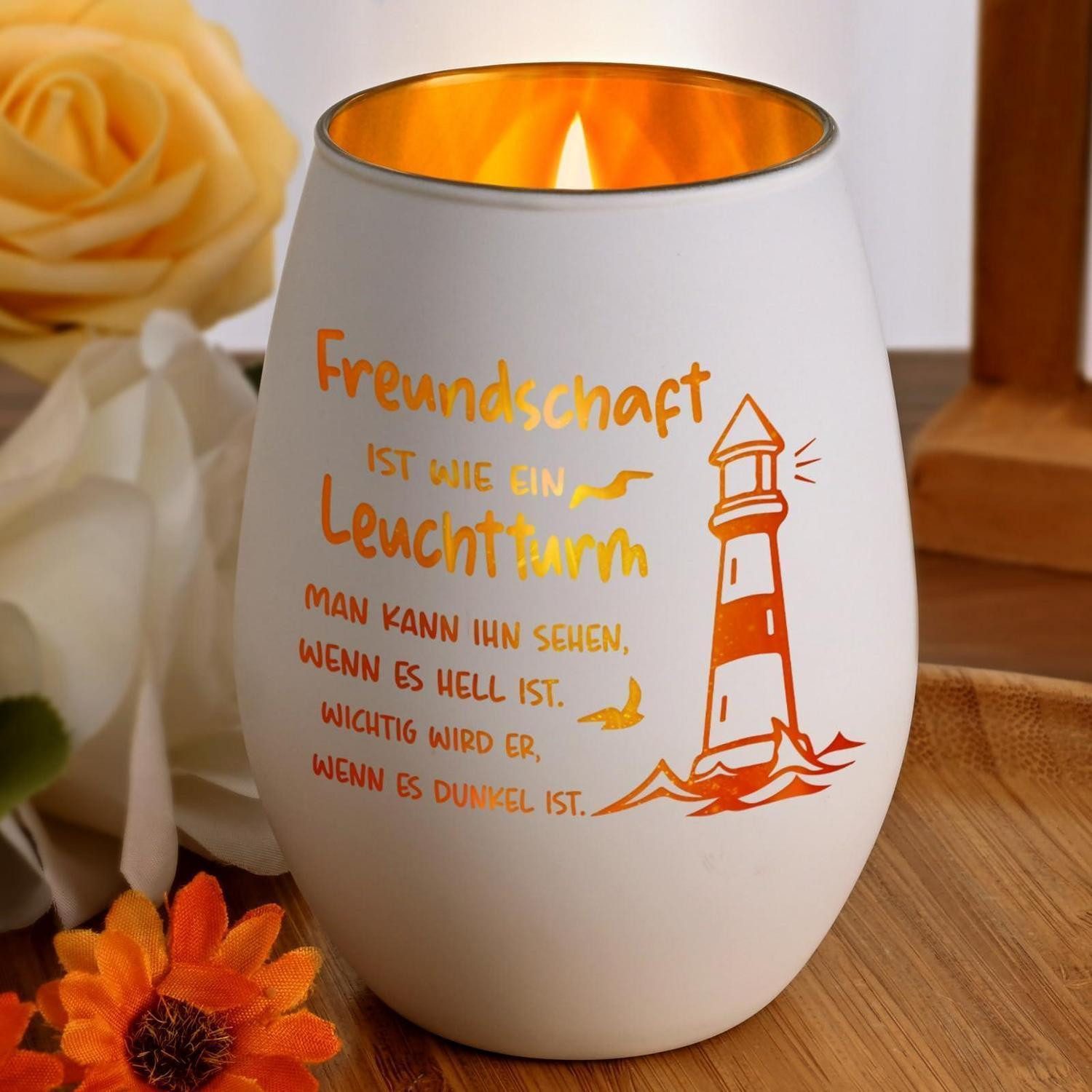 Orange Glas Windlichter online kaufen