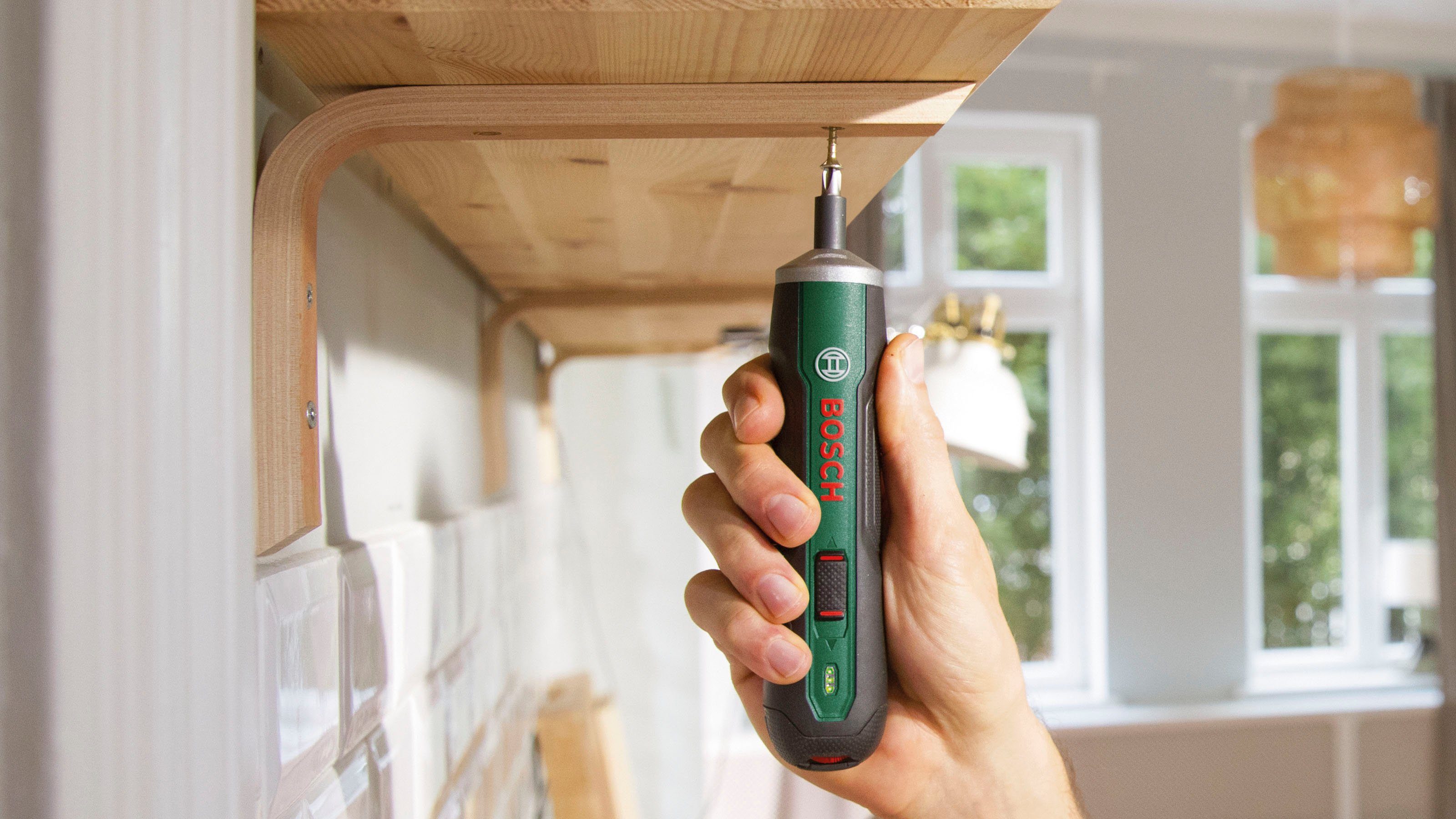 Bosch Home & Garden 360 3,6V/1,5Ah Akku-Schrauber U/min, PushDrive, eingebauten mit Akku