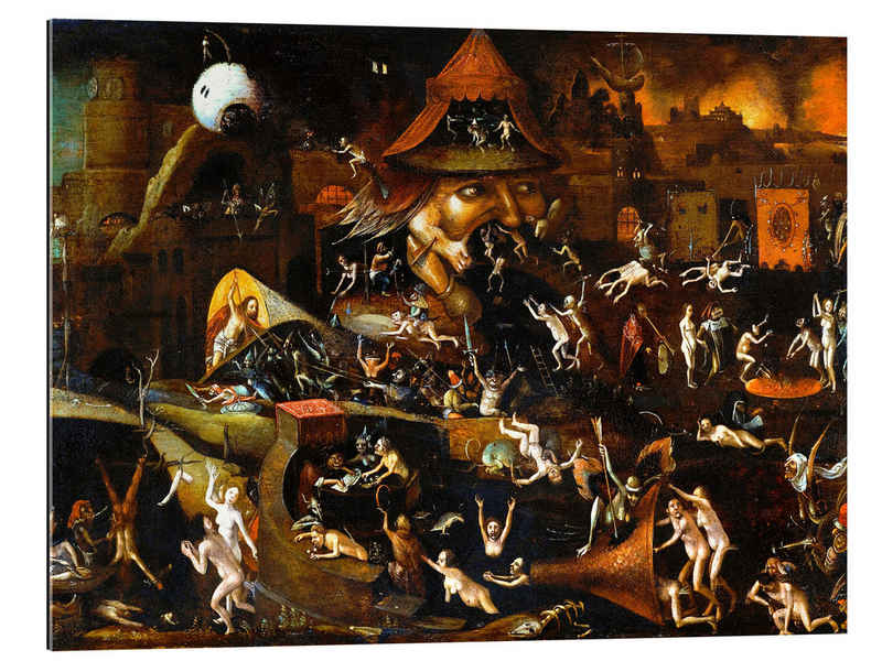 Posterlounge XXL-Wandbild Hieronymus Bosch, Die Qualen der Hölle, Malerei