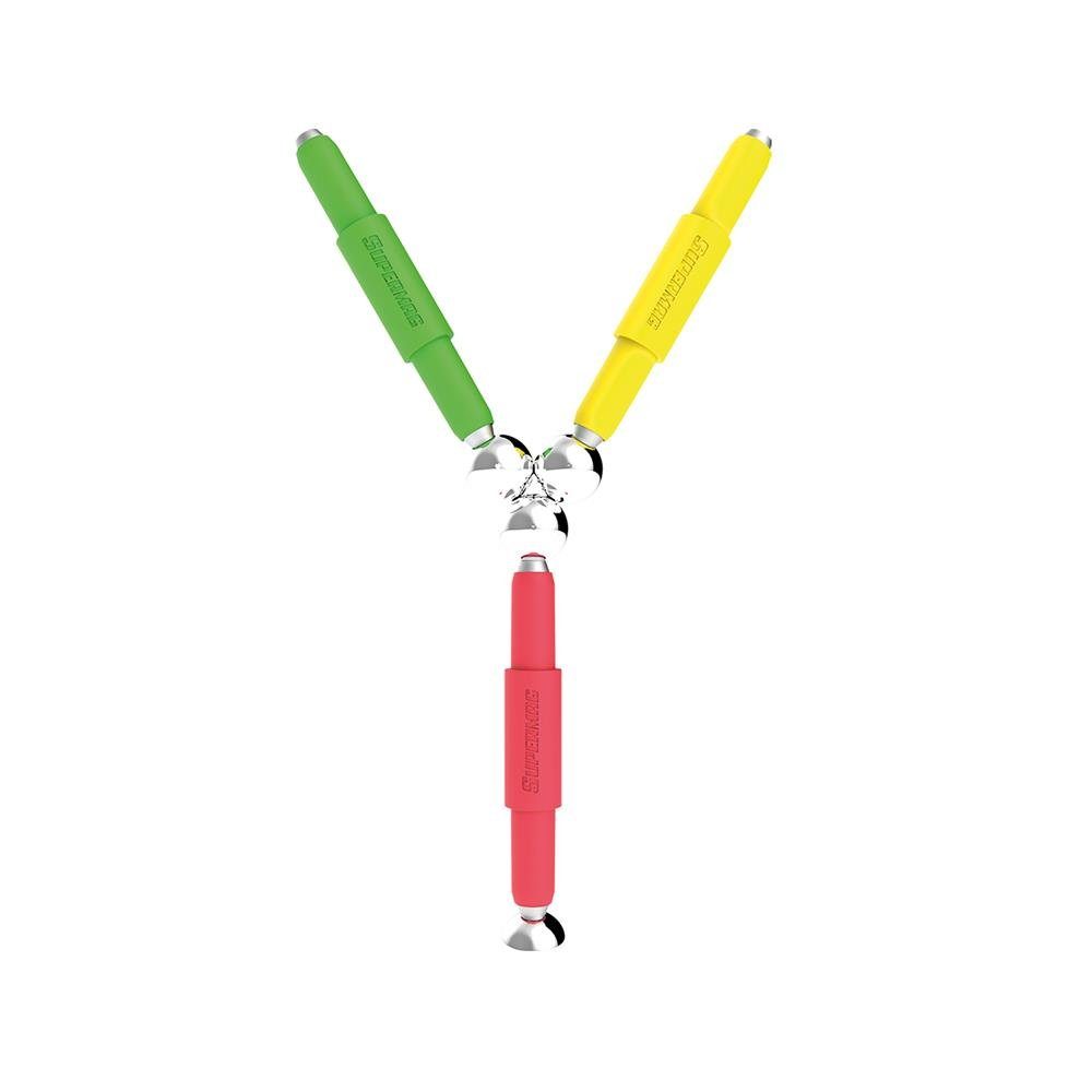 Happy People 60750 Supermag Colorstix Magnetspielbausteine, 7 Teile Magnetisches Konstruktionsspielzeug Magnetspiel Bausteine