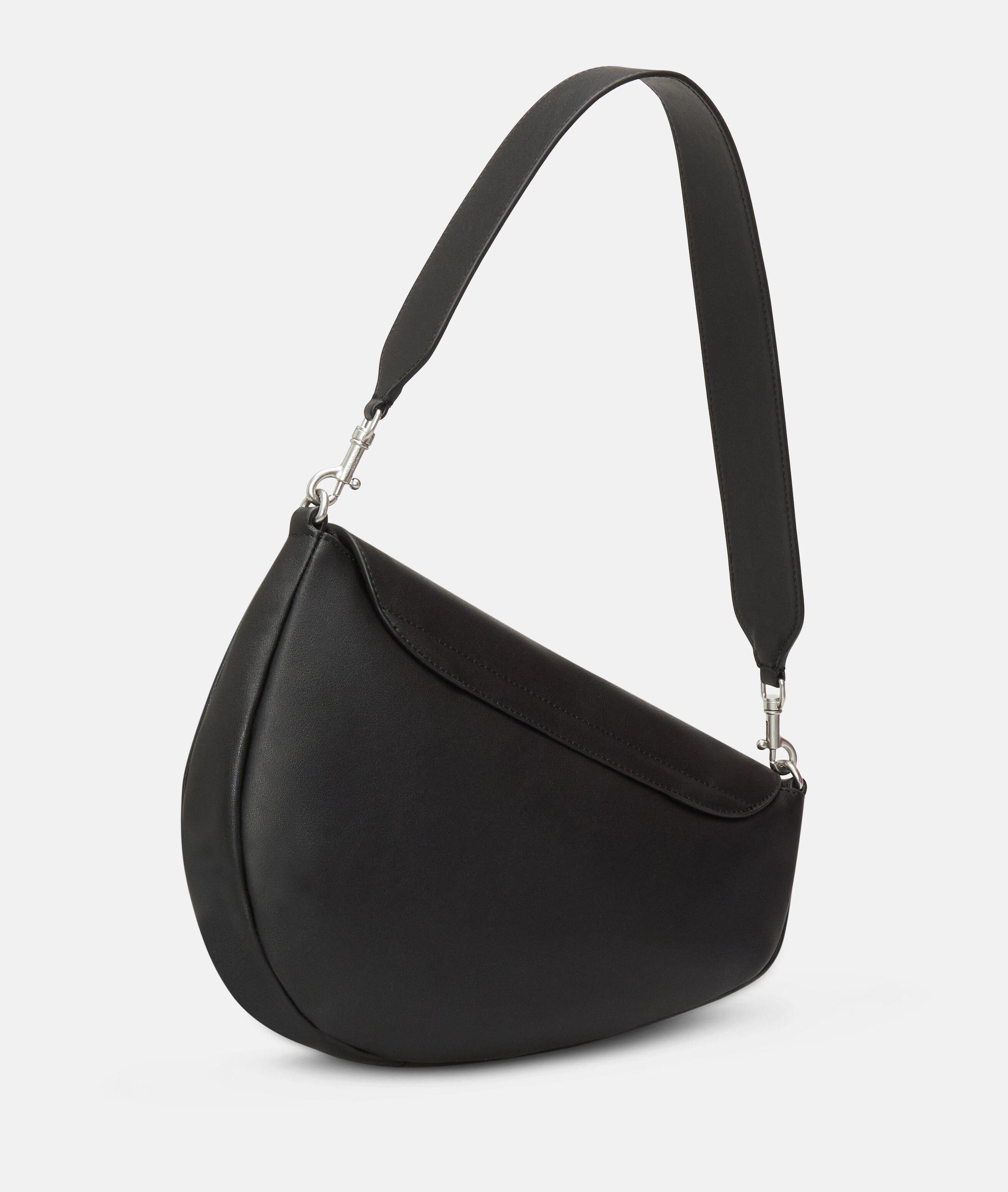 Liebeskind Berlin Schultertasche Oval Shoulder-Bag M, Geräumige Schultertasche in Lederoptik mit authentischer Narbung