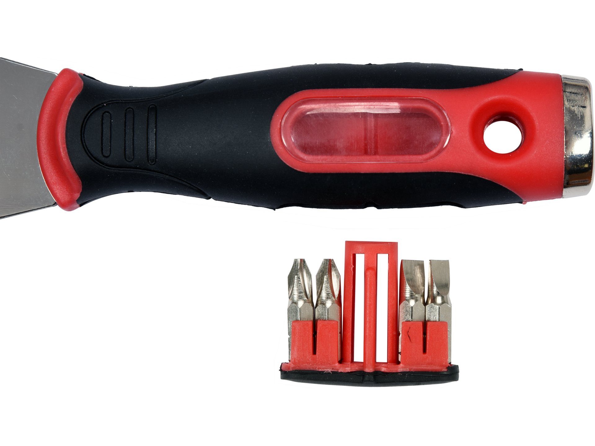 TRIZERATOP Universalschaber Profilierter Edelstahl-Malerschaber mit Bit-Magazin