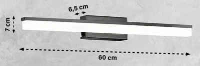 SCHÖNER WOHNEN-Kollektion Wandleuchte Wide, LED fest integriert, 1x LED 9,5 Watt,spritzwassergeschützt,mit Schalter