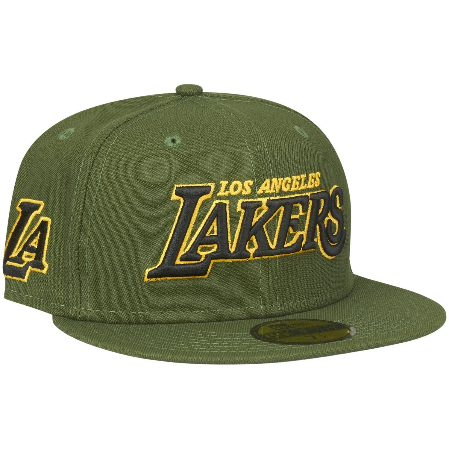 New Era Fitted Cap 59Fifty Los Angeles Lakers olive | Fitted Caps