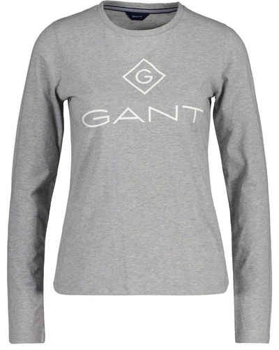 Gant T-Shirt Damen T-Shirt - LOCK UP, Longsleeve, langarm