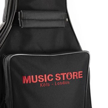 MUSIC STORE Gitarrentasche (Deluxe Gigbag, Wasserabweisende Nylon-Tasche, 20mm Polsterung, Zubehörfächer, für Elektrische Gitarre), Gigbag, wasserabweisende Nylon-Tasche, Elektrische Gitarre