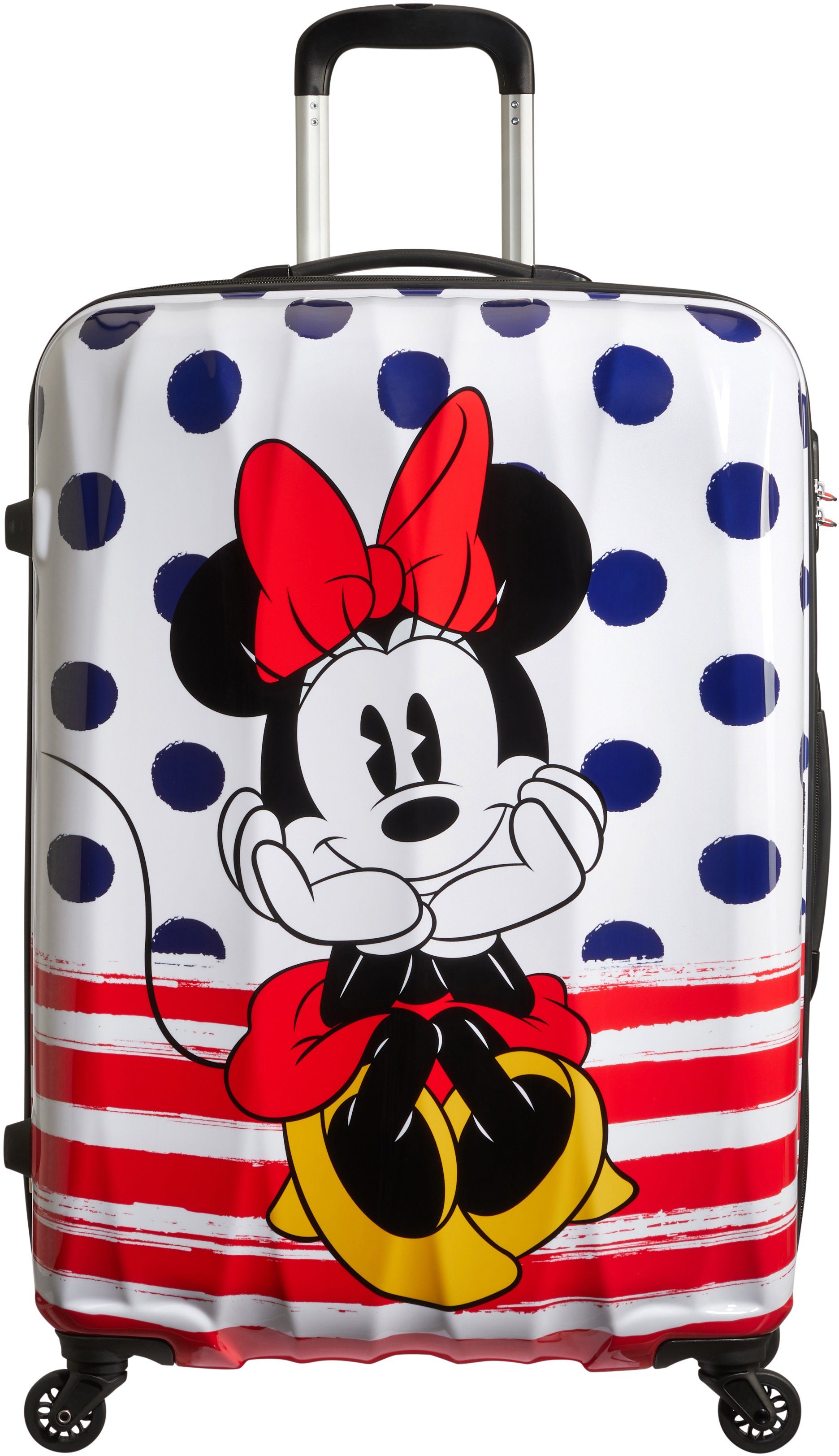 American Tourister® Hartschalen-Trolley Disney Legends, Minnie Blue Dots, 75 cm, 4 Rollen | Hartschalenkoffer