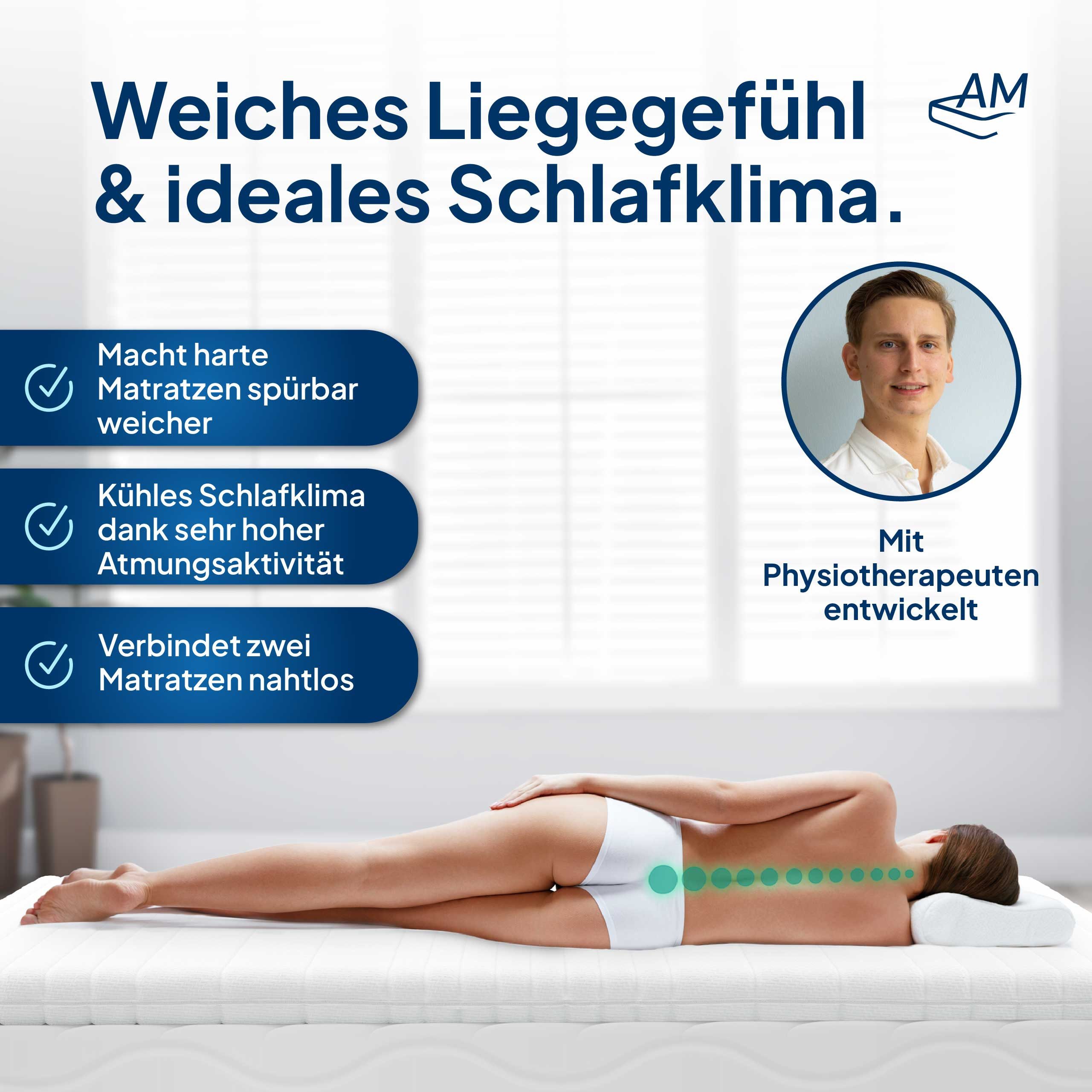 AM Qualitätsmatratzen, Topper für Boxspringbett, Druckentlastend, günstig online kaufen