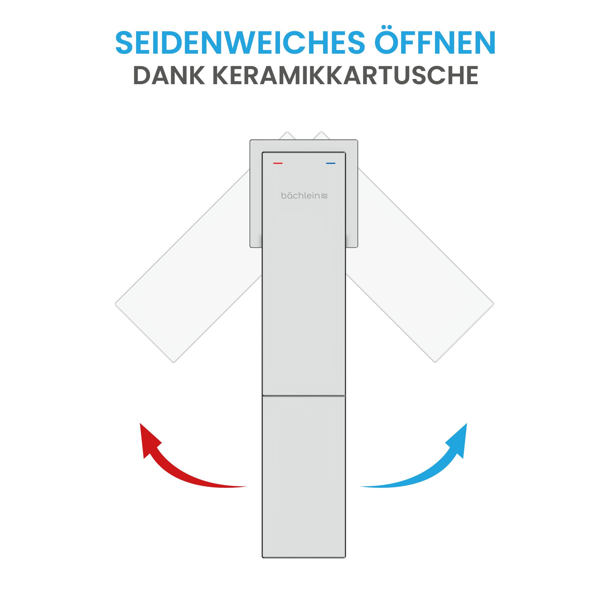 Bächlein Badarmatur Elegante Badarmatur Imatra (17,2cm, Chrom) hochwertiger Wasserhahn im minimalistischen Design