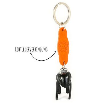 Monkimau Schlüsselanhänger Panther Schlüsselanhänger Leder Tier Figur (Packung)