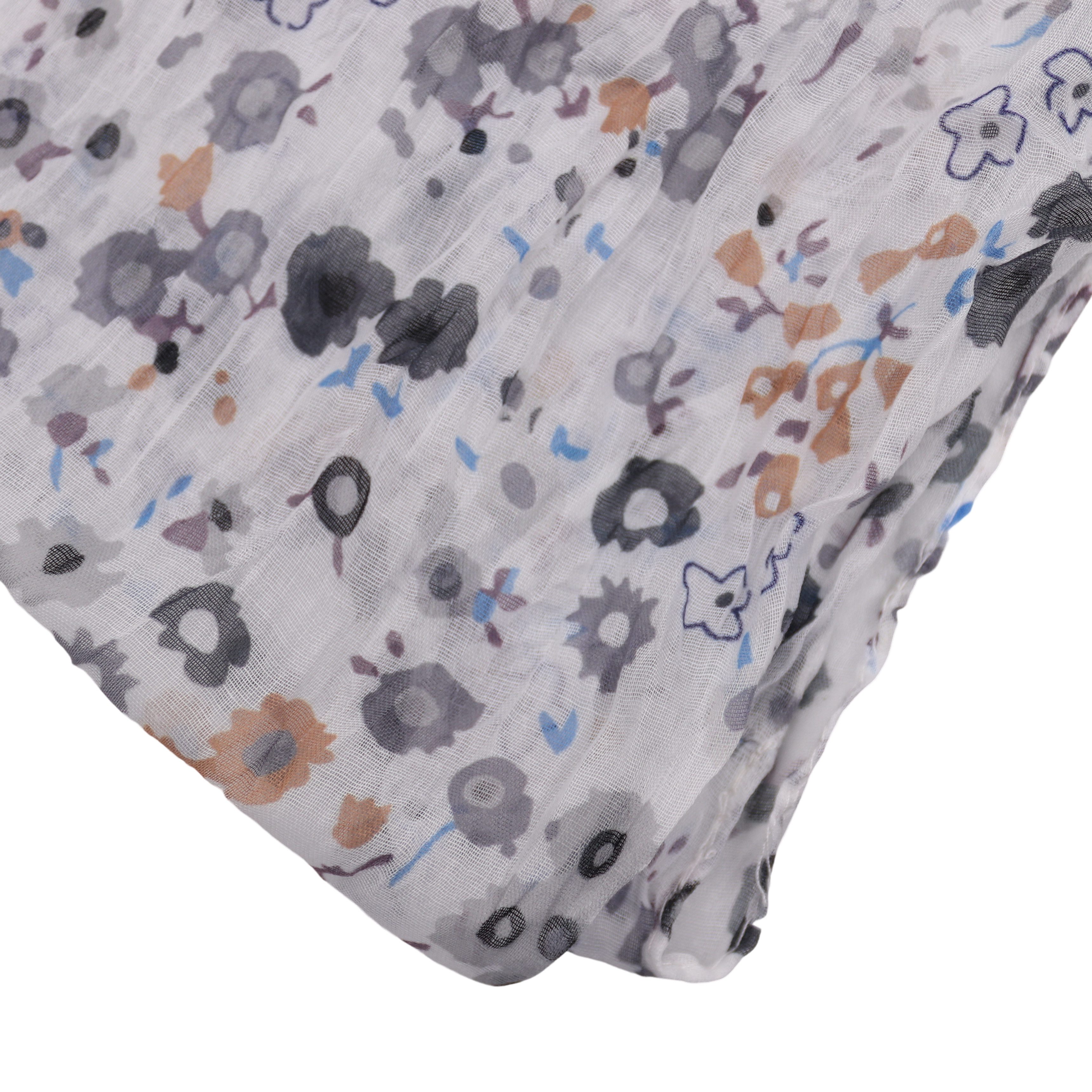 MIRROSI Loop Damen Schal mit Blümchen-Muster Weich, Schlauchschal, (zweimal um den Hals wickelbar, ca.45x75cm), Damen Halstuch ideal für Frühling, Sommer oder Herbst