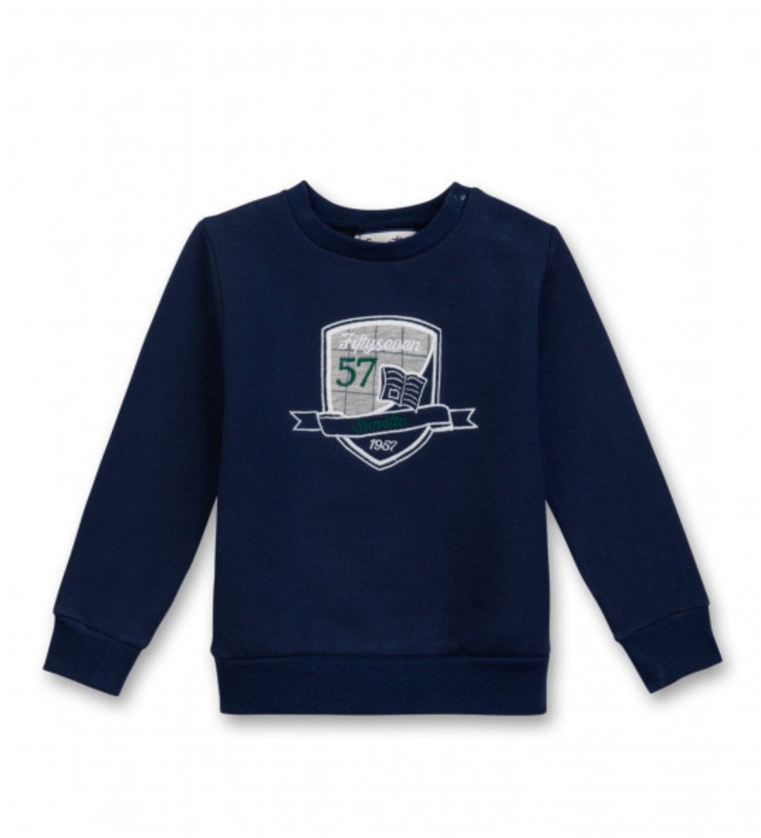 Sanetta Sweater Baby Sweatshirt mit Wappenprint aus Bio-Baumwolle und Elasthan