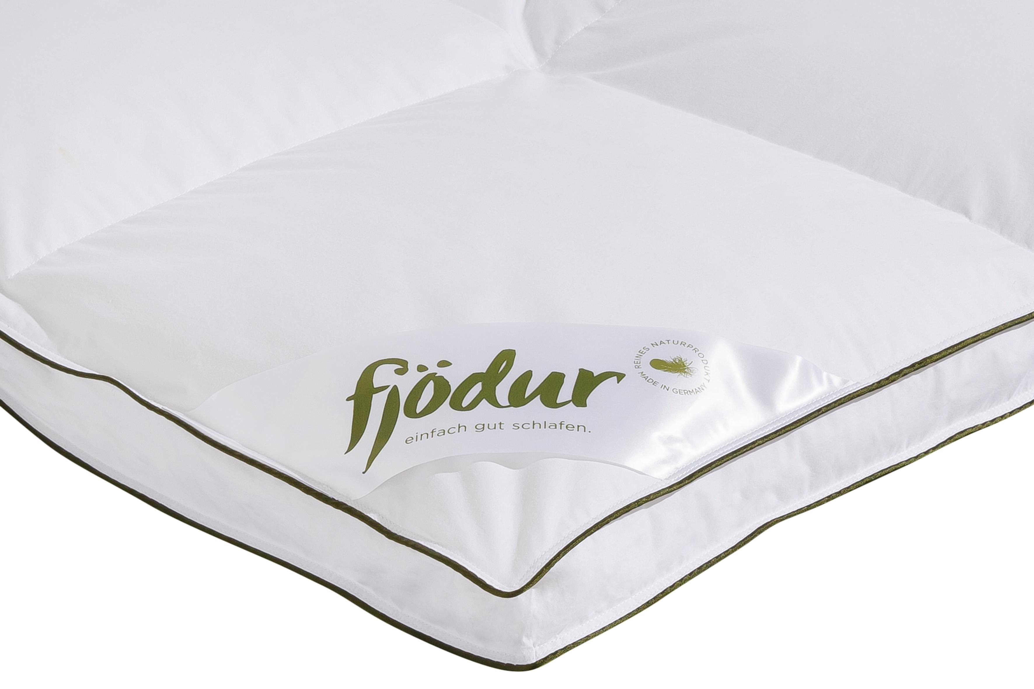 fjödur Gänsedaunenbettdecke Franzisk, Bettdecken für Sommer oder Winter, Decke, Füllung: 100% Gänsedaunen, Bezug: 100% Baumwolle, Bettdecke 135x200, allergiker geeignet (für Hausstauballergiker)
