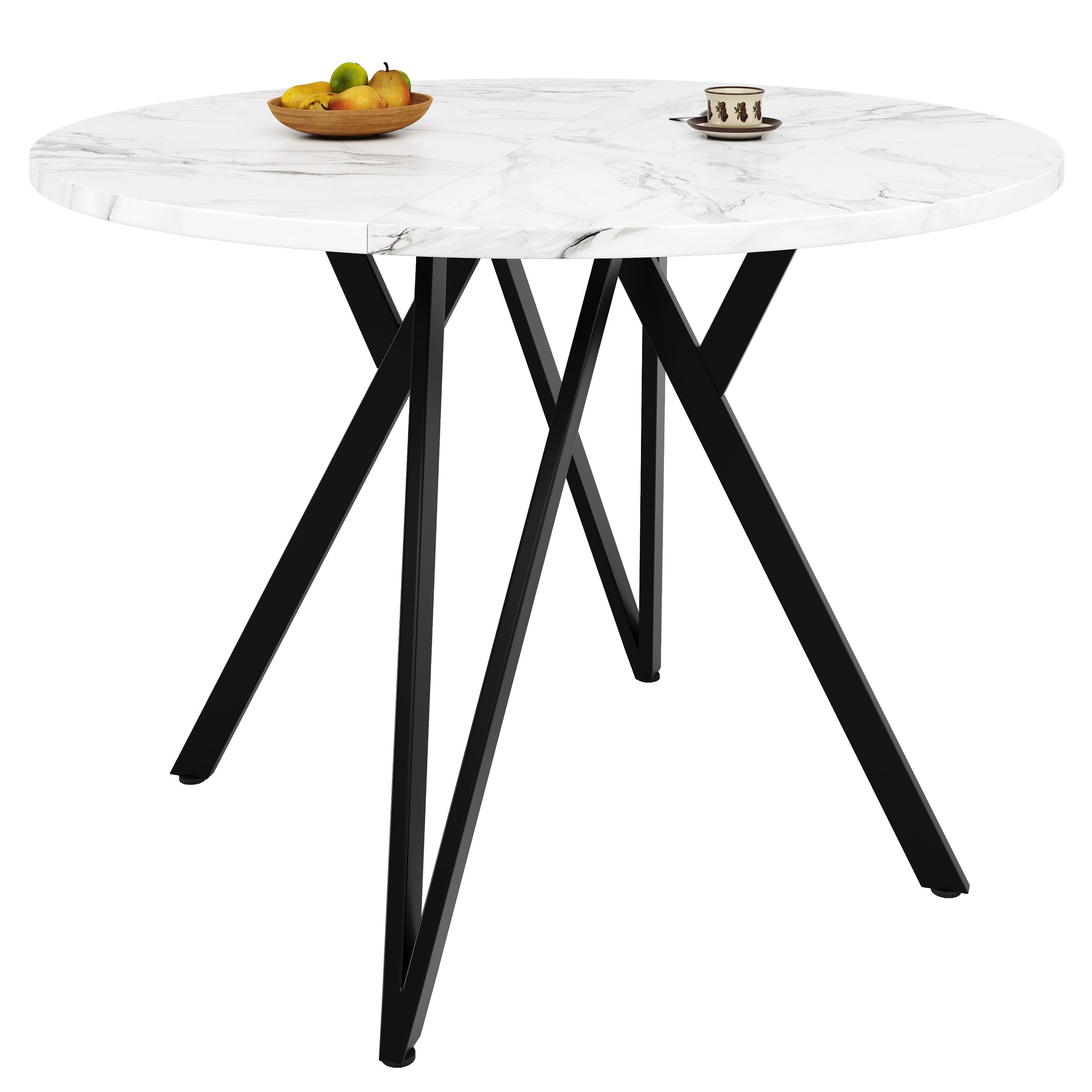 KLAM HOME Esstisch Runder Esstisch (100×100×76cm), günstig online kaufen