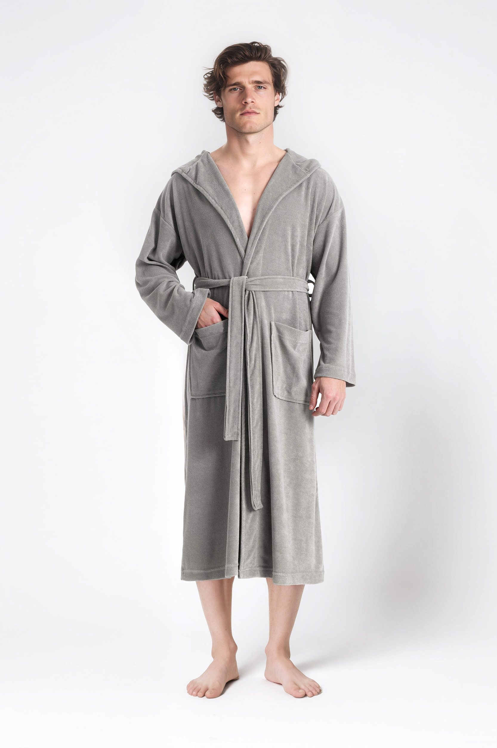 my home Herrenbademantel Sina, ideal für Sauna & Spa, Hotelbademantel, Morg günstig online kaufen