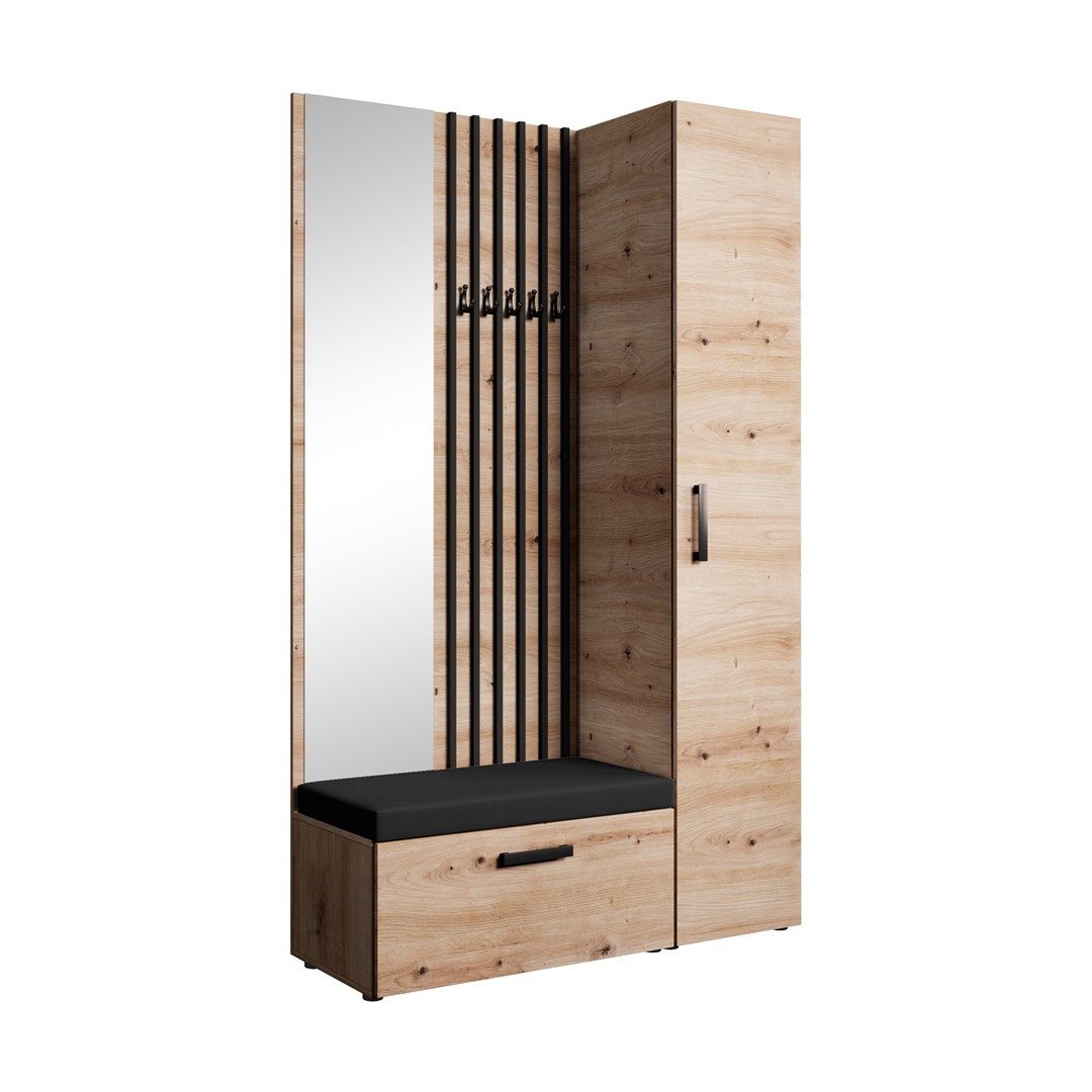 Beautysofa Garderobenschrank mit großem Spiegel und günstig online kaufen
