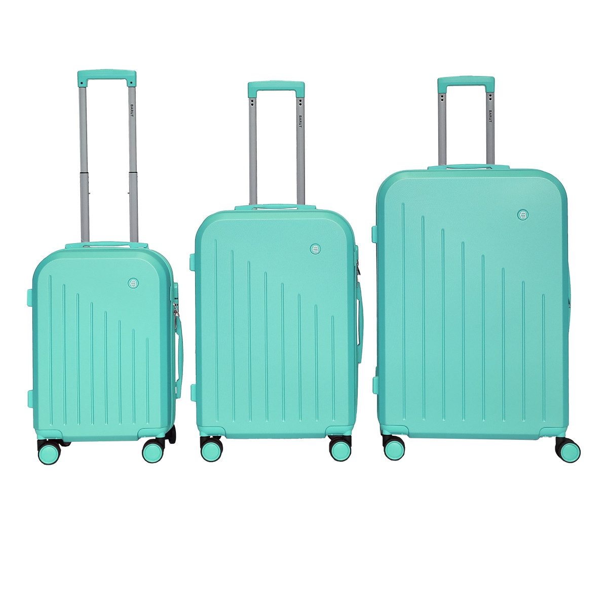 Barut Trolleyset Reisekofferset 3-teilig Modell Ares Grün, 4 Rollen, (Set, 3 tlg., Hartschalen Trolley Set MS-19051)